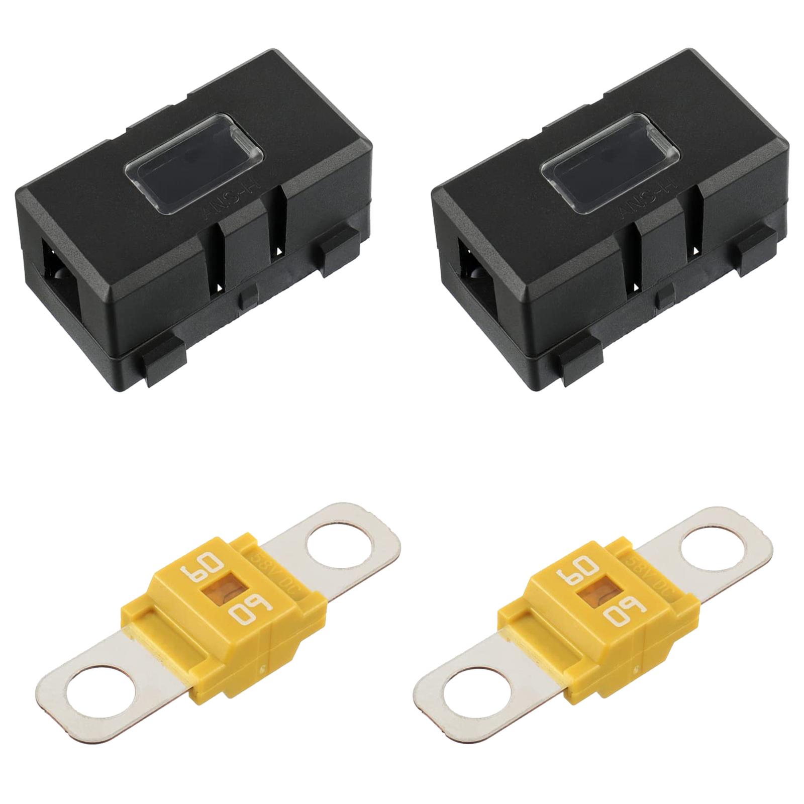 car Fuse Holder Resistant High Temperature 200A Max PA66 for Fuses Passenger Cars Agricultural Machinery Trucks