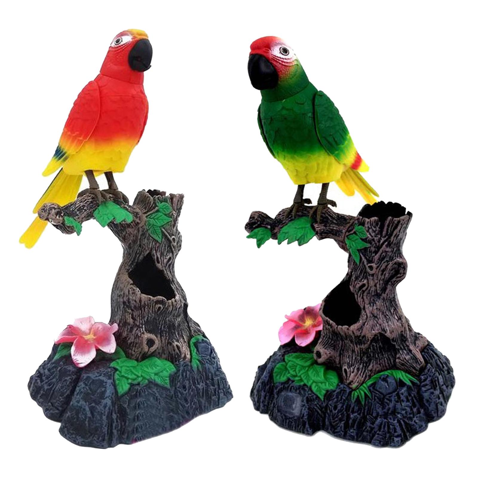 Cute Electronic Pets Simulation Sparrow Bird  Chirp Pen Holders office and home Decor Ornament  for Kids Childern