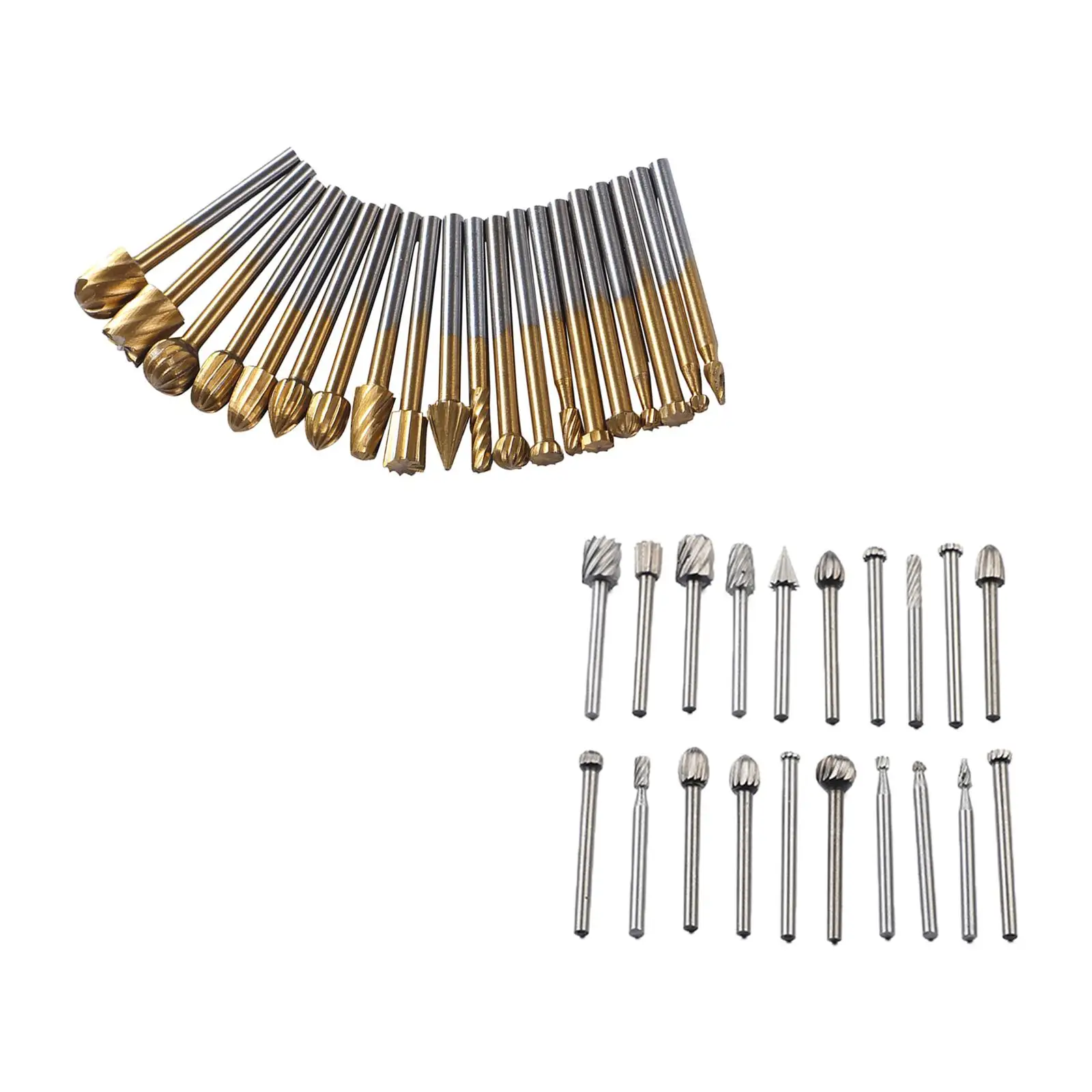 20Pcs Rotary Drill Set, Metal Grinding Rasp Drill for Drilling jewelries glass