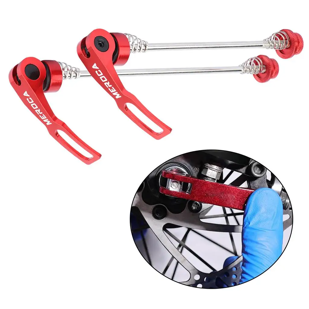 1pair Bicycle Quick Release Skewers, Front Rear Bicycle Wheel Hub Skewer for MTB BMX Road Bike & Mountain Bike