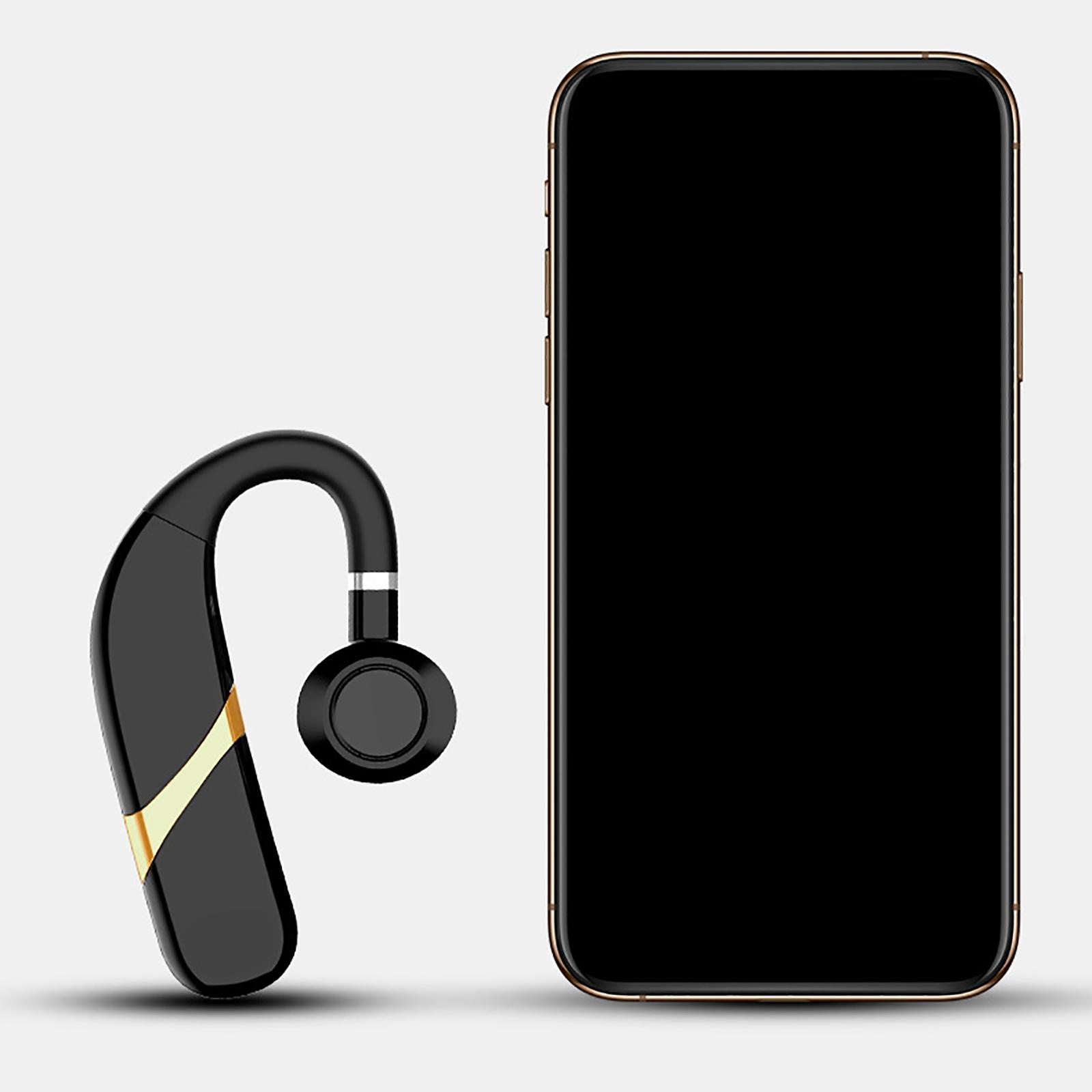 Wireless x9 Bluetooth Earphone with Mic Hands-Free Phones Ear Hook for Driving Truck Driver Deliveryman Battery Remind 36H Music