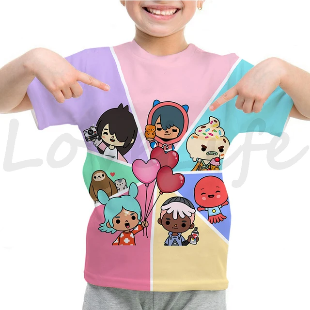 Hot Children Game Toca Life World Tshirt 3D Anime Toca Boca Life World Game  T Shirt Kids Tops Tee Teenager Oversized Streetwear - AliExpress