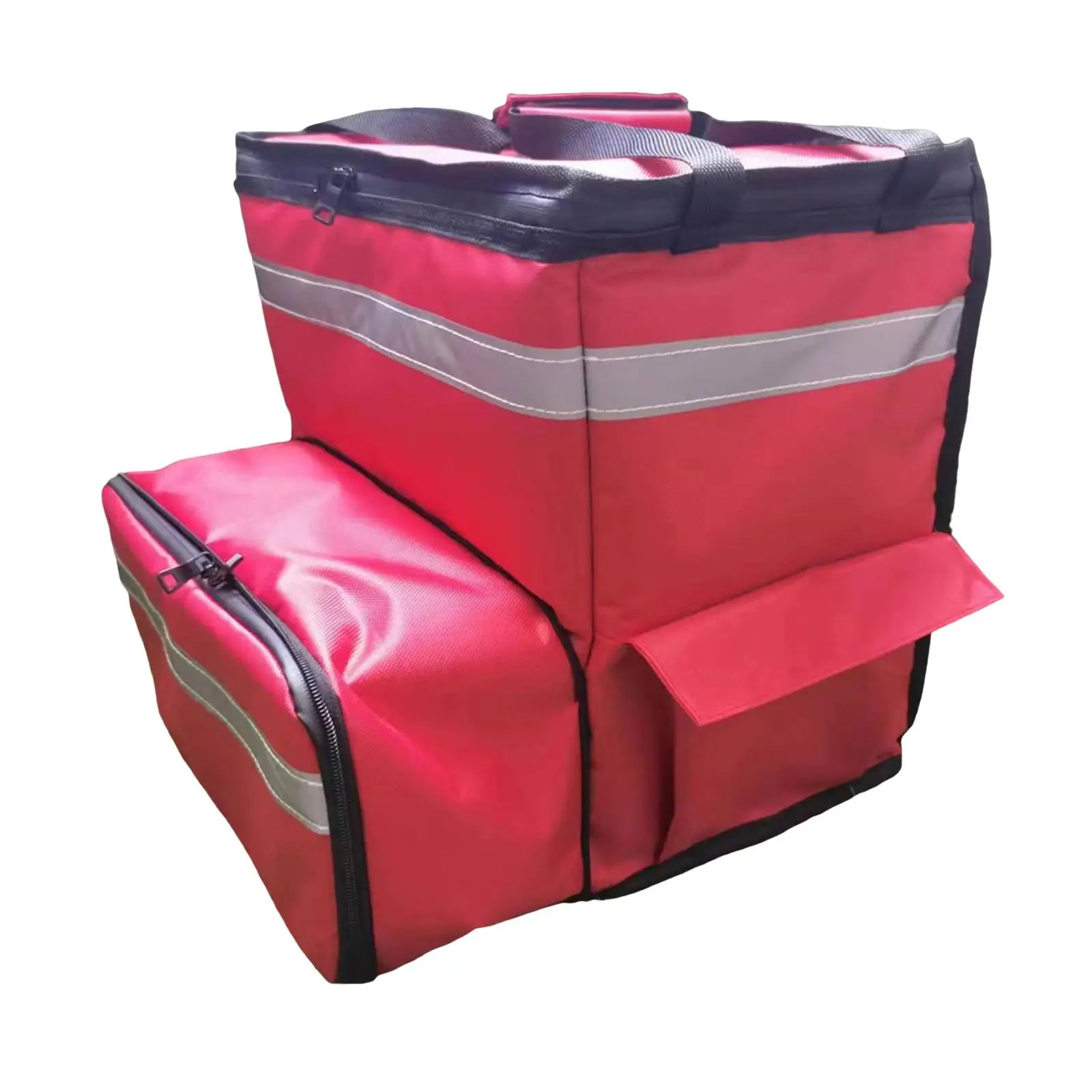 Insulated Food Delivery Backpack Reflective Strip Insulated Pizza Bags for Home Motorbike Picnic Outdoor Restaurants