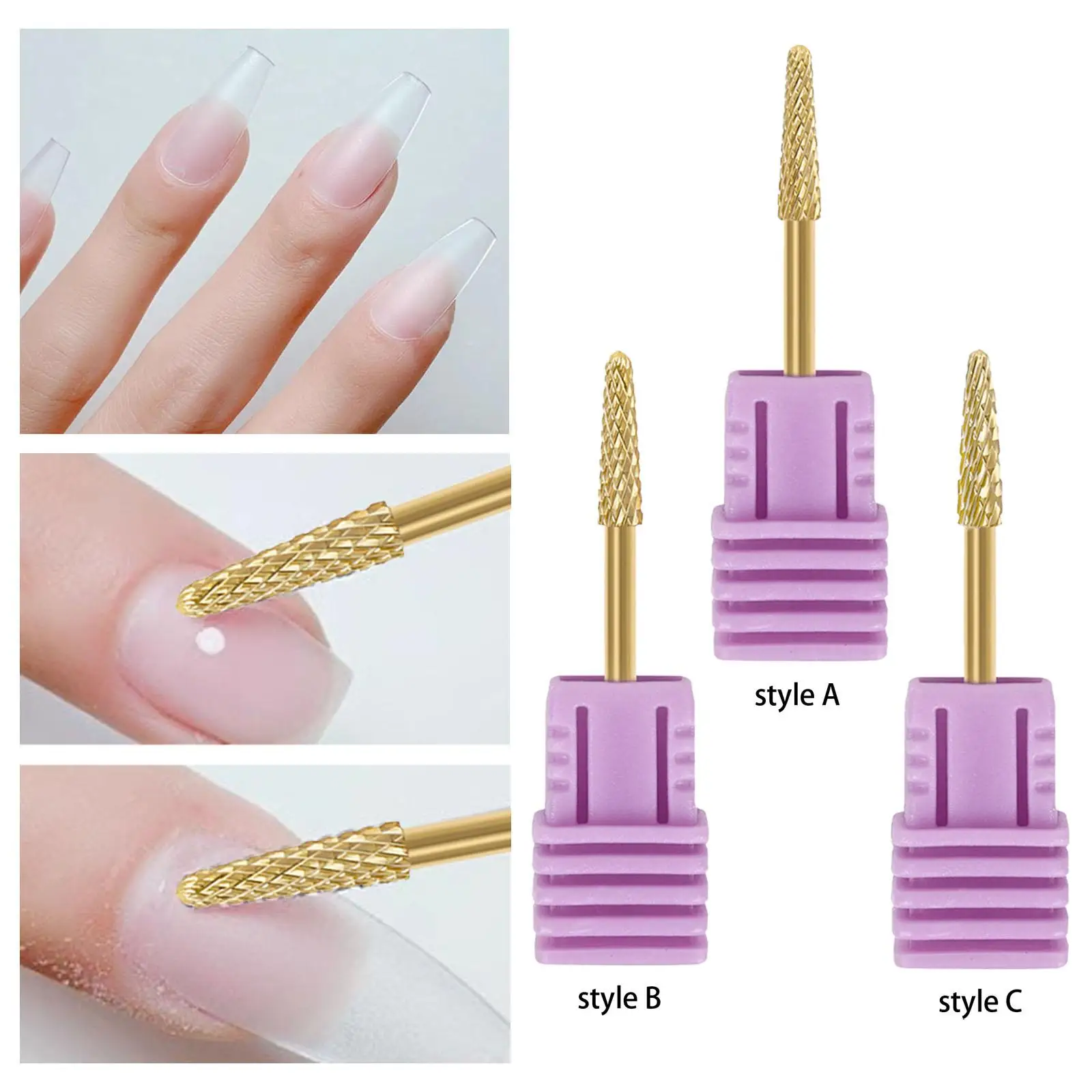 3mm Nail Sanding Bands Mandrel Nail Drill Accessories Portable Tungsten Steel Nail Drill Mandrel for Manicure Pedicures Manicure
