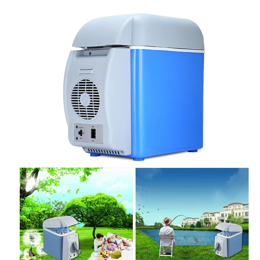 7.5L Mini Car Fridge Refrigerator Warmer  Outdoor Quick Refrigeration