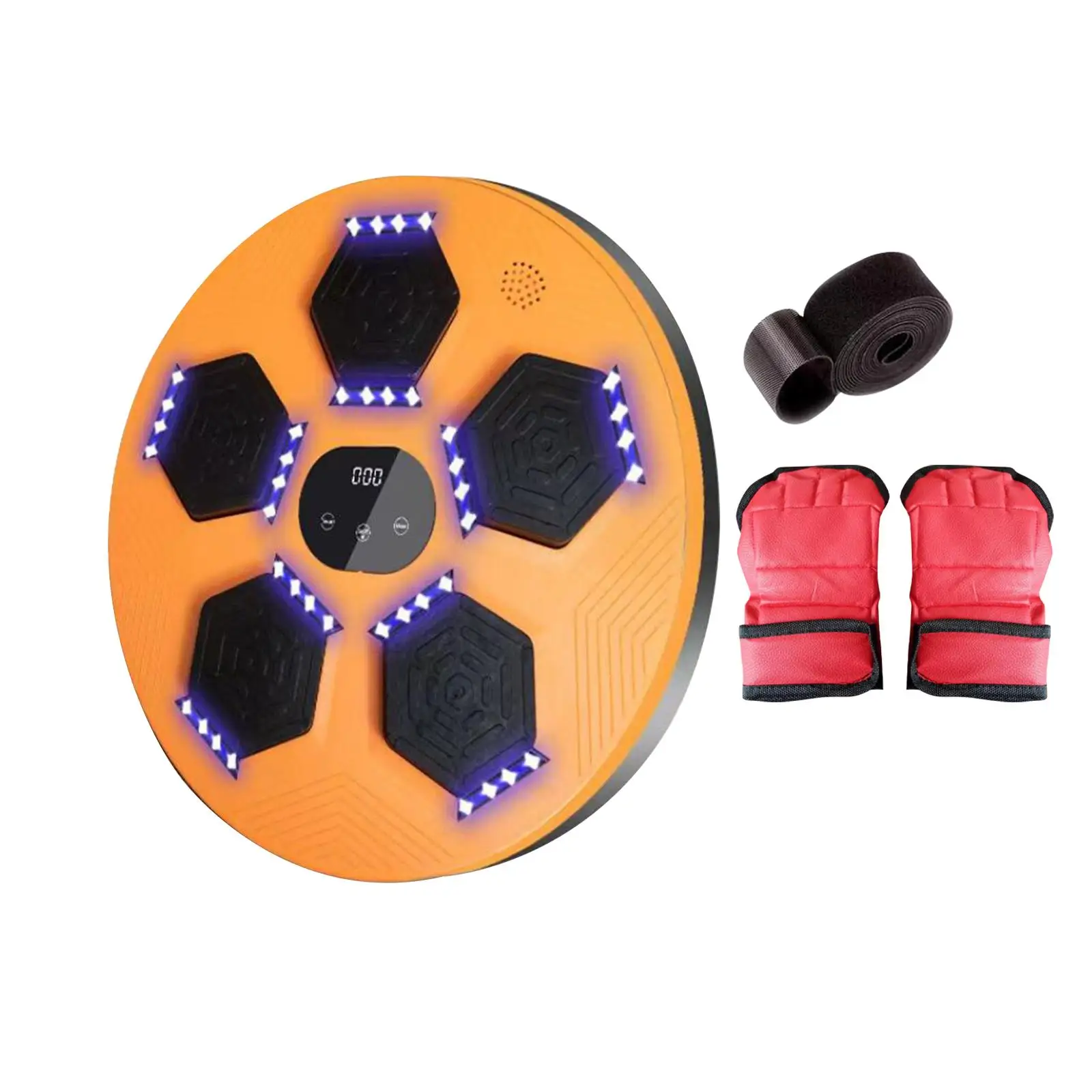 Electronic Boxing Machine Children Digital with Light Speed Adjustable 9 Modes with Gloves Music Boxing Target for Focus