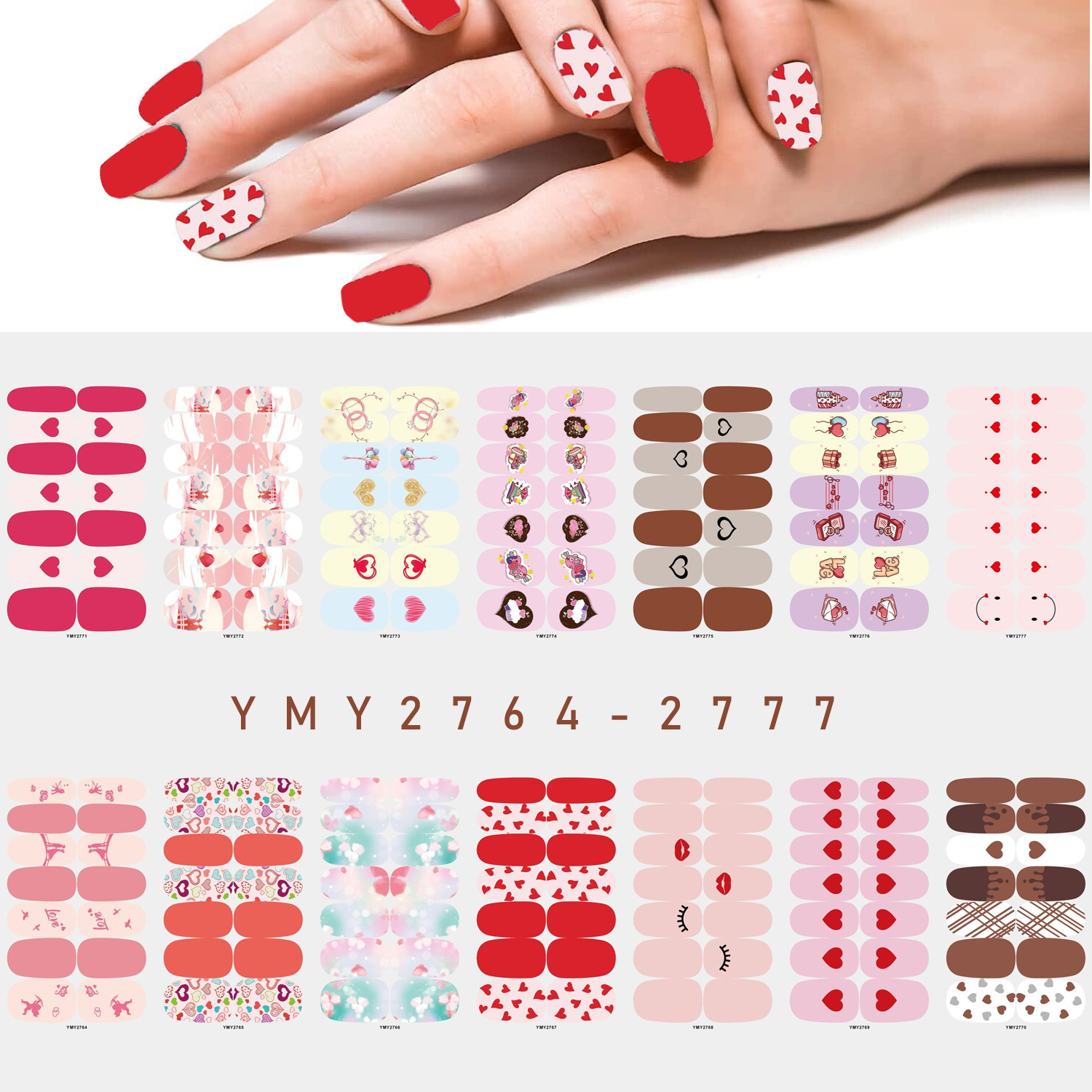 Best of Baking Free Pink Nail Sticker Set Self Adhesive Nail Sticker Nail Strips Nailart Sticker For Nails Foil Nail Art Stickers Reviews & Tips