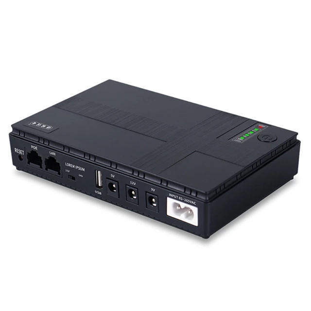 5V/9V/12V Large Capacity Mini Portable UPS Backup Power Adapter for WiFi,Ups  or Router