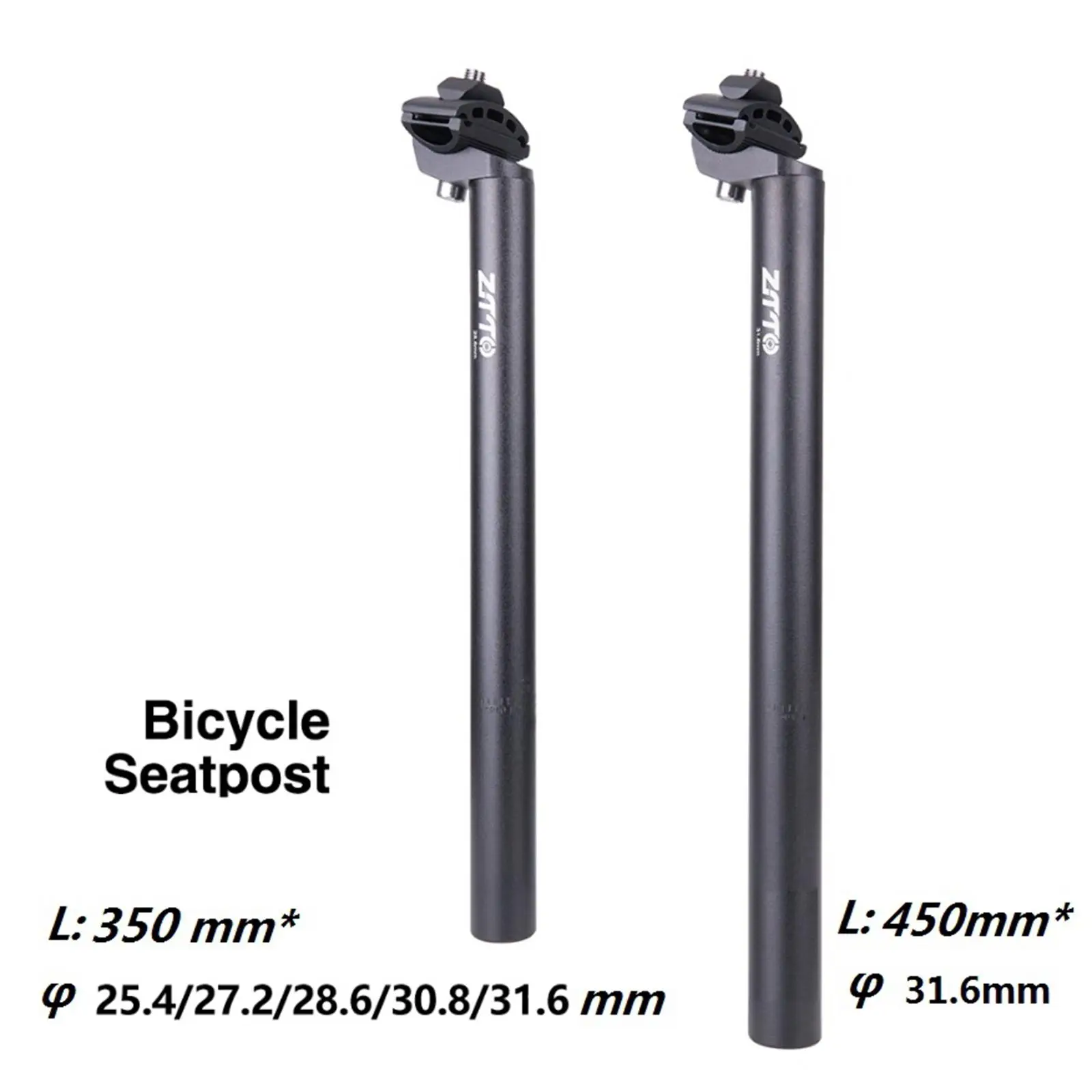25.4/27.2/28.6/30.8/31.6mm MTB Road Bike Seatpost Seat Post Tube 350mm 450mm
