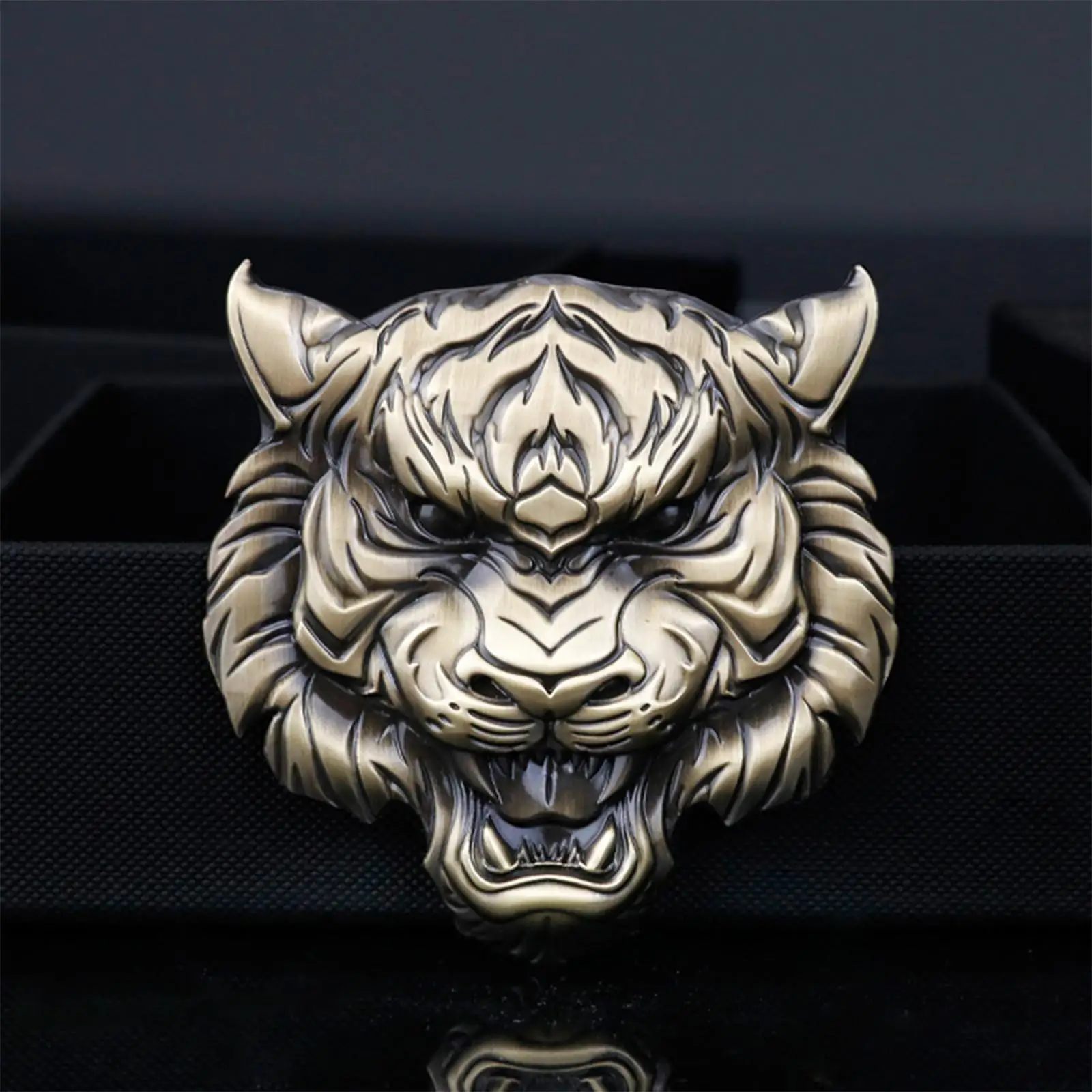 Tiger Face Auto Sticker Decal 3D Styling Metal Body Decor Label for Window Side Vehicles Truck Motorcycle