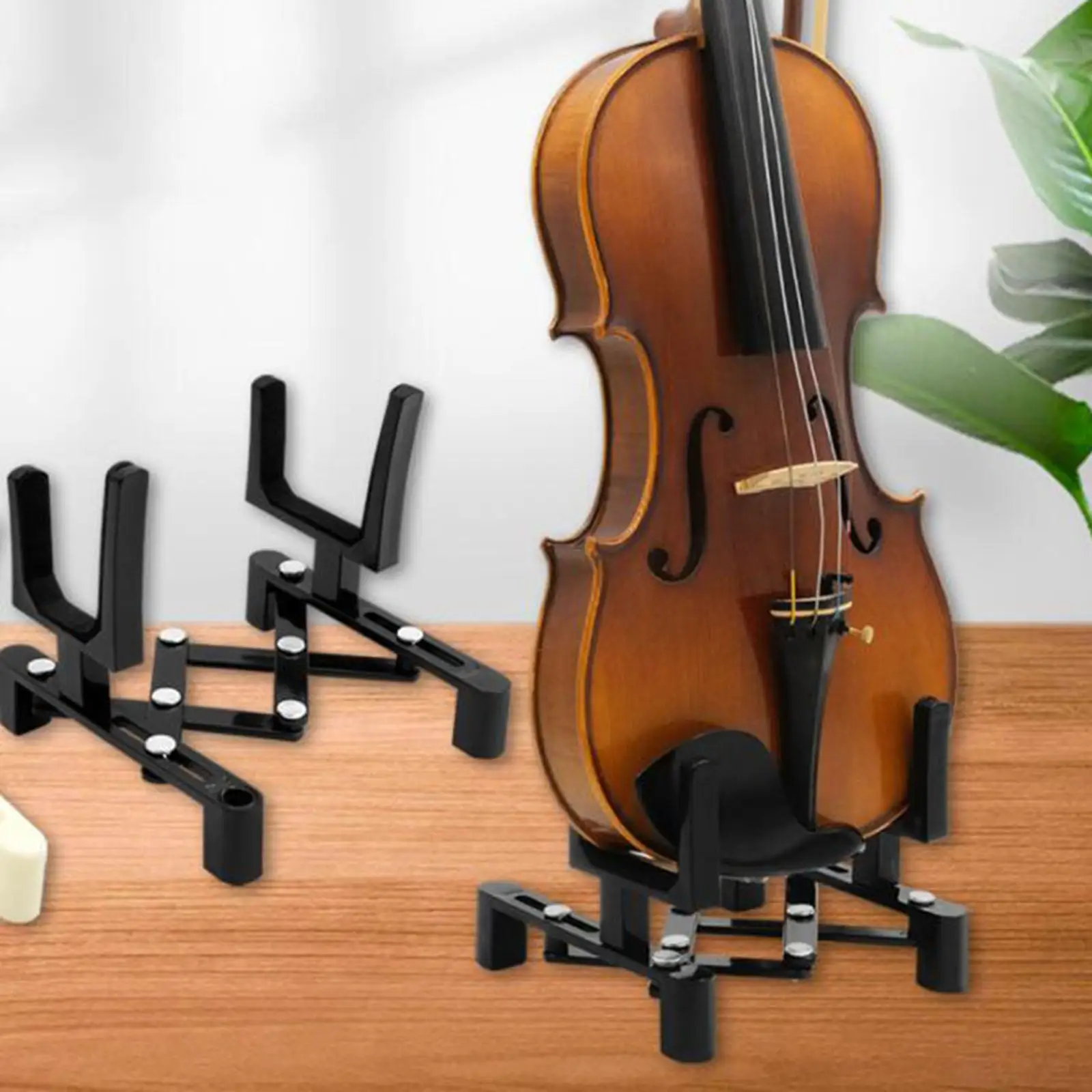 Folding Violin Holder Suppport Frame Lightweight Floor Stand Portable  Padded Anti Scratches Anti Slip for Most Violin