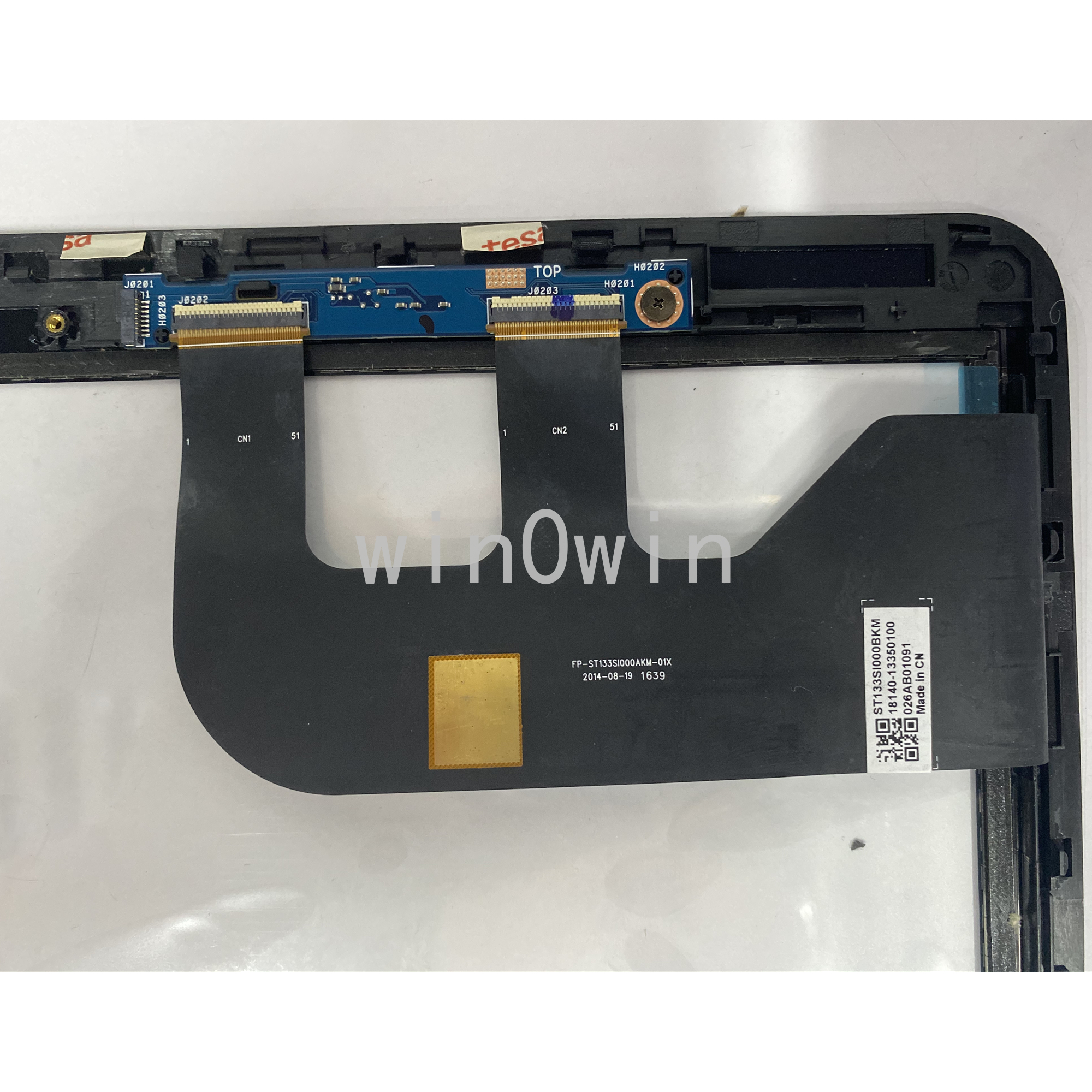 digitador vidro com moldura para asus zenbook