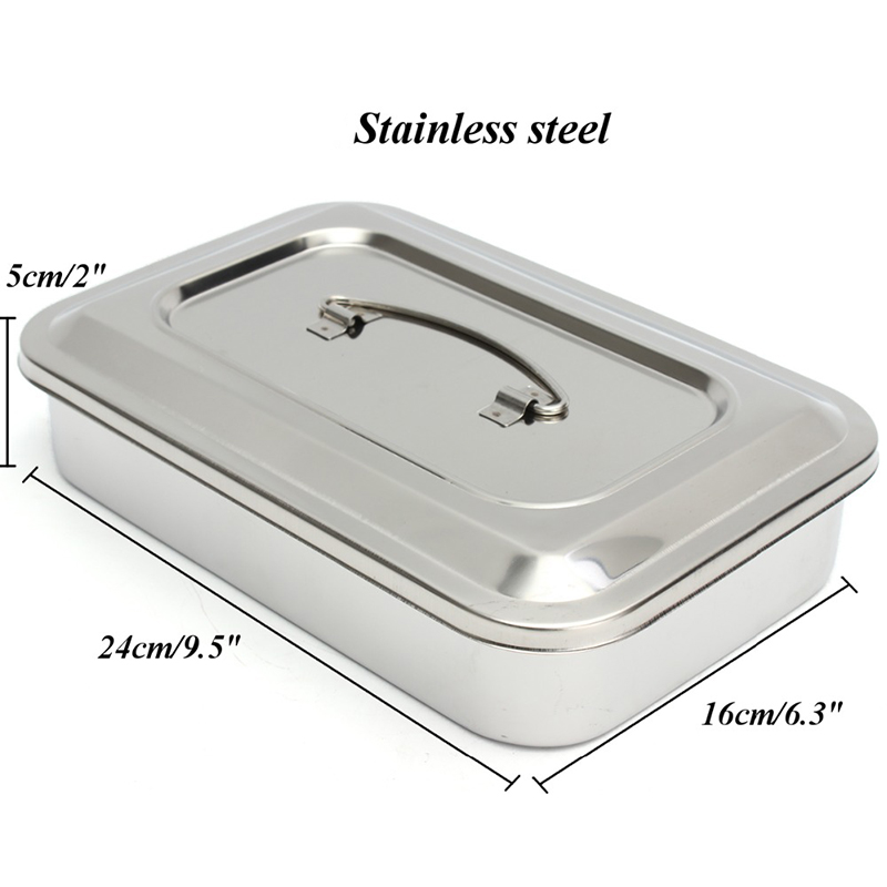 Best of 1Pc Dental Thickened Stainless Steel Disinfection Box Box Disinfection Tray Square Plate Cover Surgical Instruments Reviews & Tips