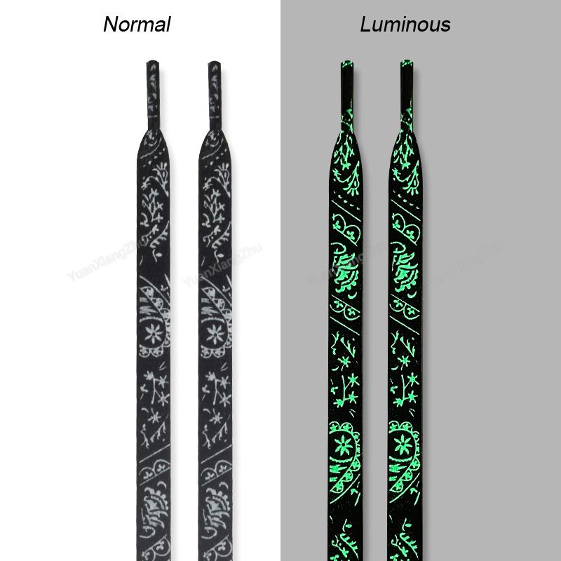 1Pair Luminous Shoelace Quality Fluorescent Boot Shoelaces for Sneakers Flat Laces Shoestrings Night Glow Strings 120/140/160CM
