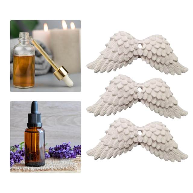 3x Auto Interior Decor Car Wings Pendant Ornament Simple Gift Universal Gypsum