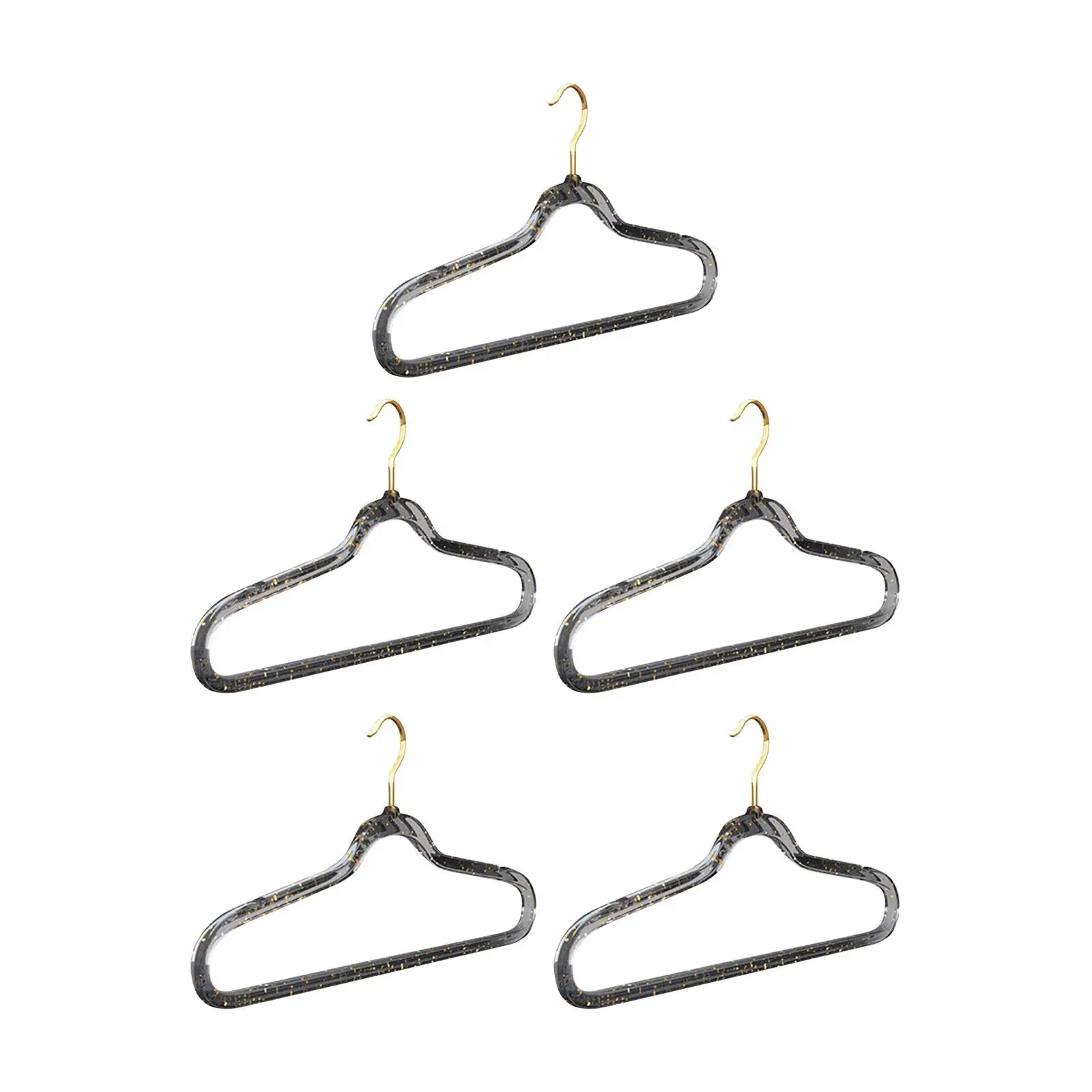 5x Acrylic Hanger Closet Organizer with Swivel Hook Coat Hanger Luxury Dress Suit Hangers for Belts Skirts Ties Sweaters Jeans