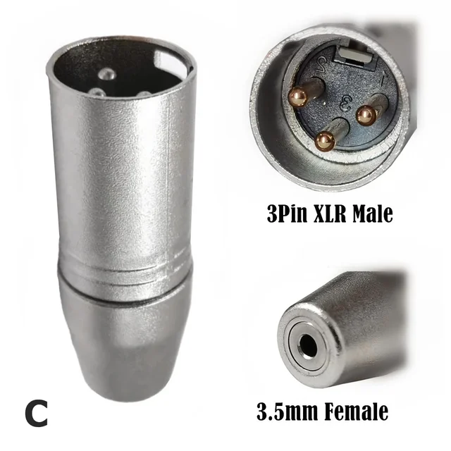 1 個 XLR 3 ピンメスジャック - 3.5 ミリメートルメス & オス 1