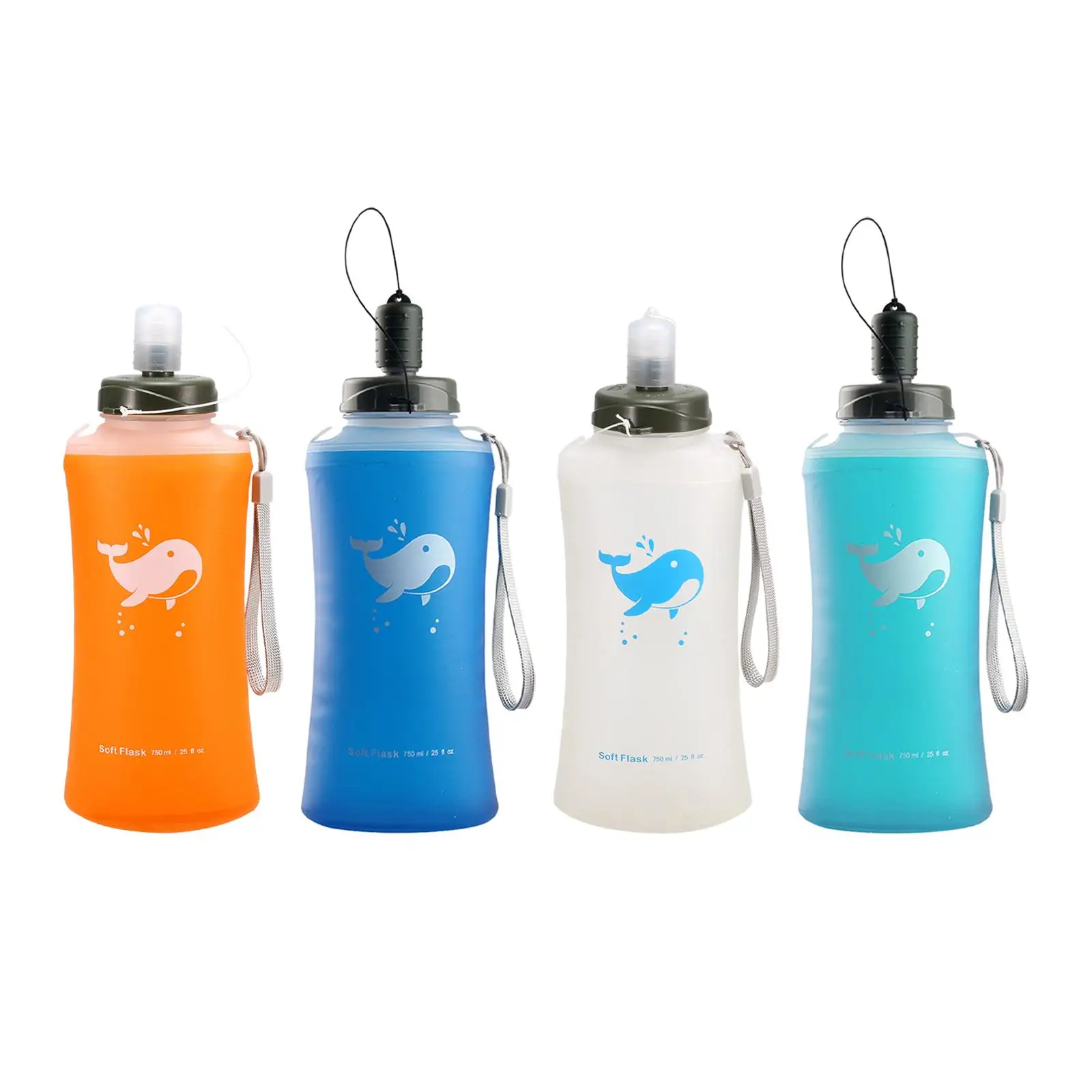 Collapsible Water Bottle Folding Durable Soft Flask for Running Outdoor Bike