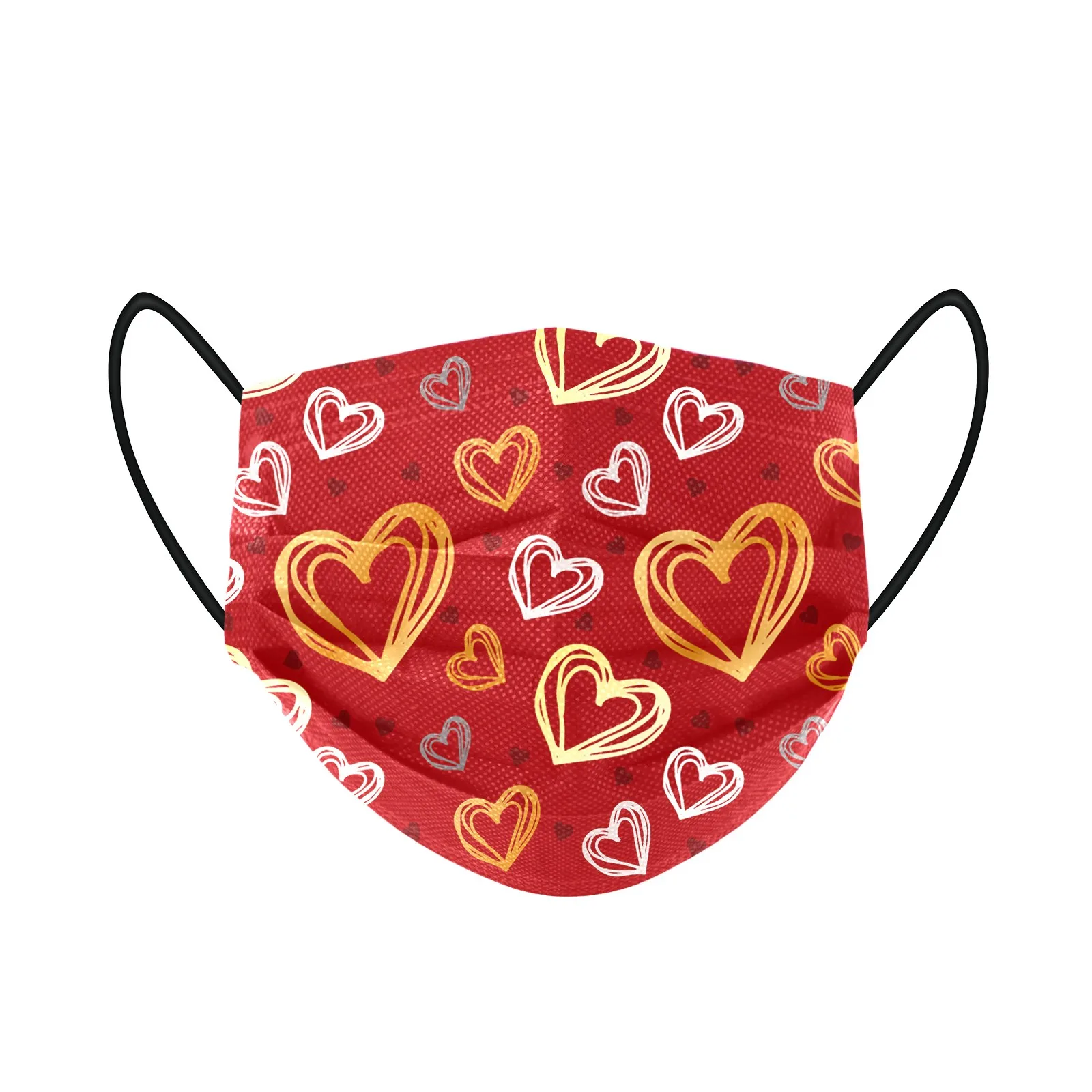 funny couples halloween costumes 10/50pcs Adult's Valentine's Day Love Mask Disposable Protective Face Masks Lover Sweet Heart Print Masks Halloween Cosplay Mask homemade halloween costumes