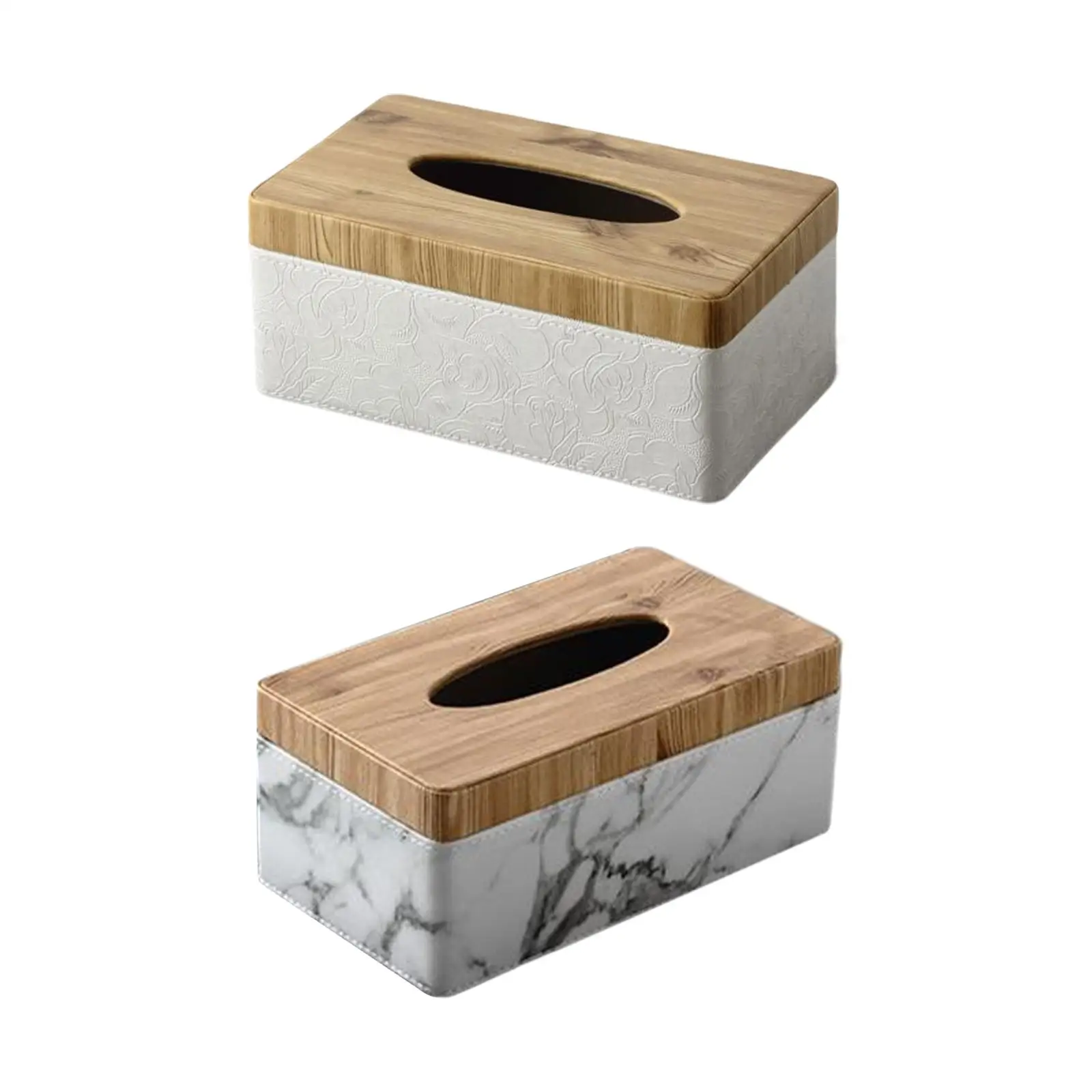 Rectangular Tissue Box Cover Holder Facial Paper Holder Container Napkin Dispenser for Kitchen Desks and Tables Bedroom
