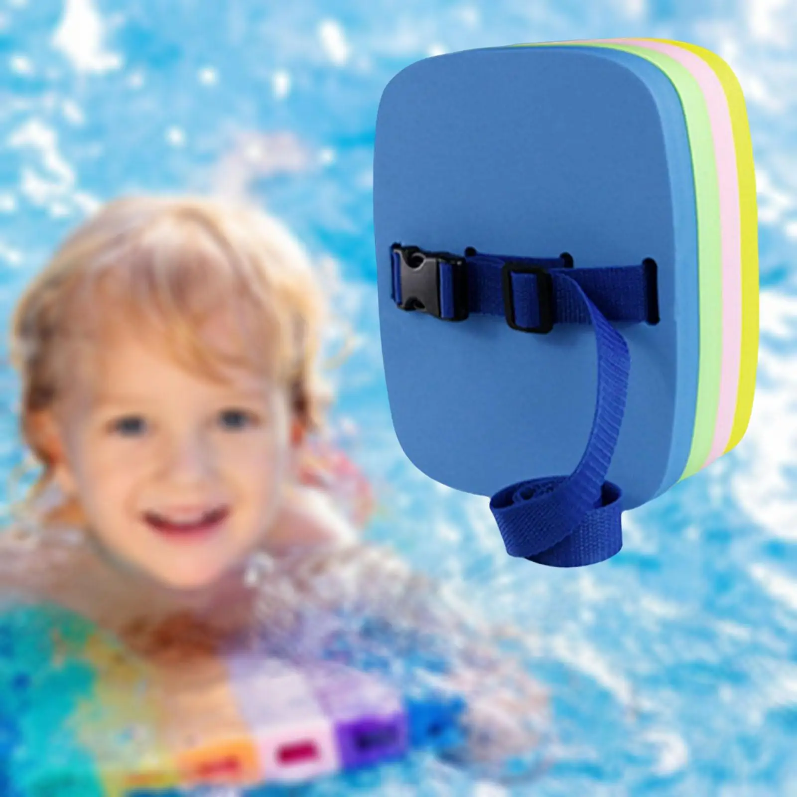 Kids Swimming Back Floating Belt Kickboard Summer Water Trainning Learn Swimming EVA Foam Floating Plate For Children Adult
