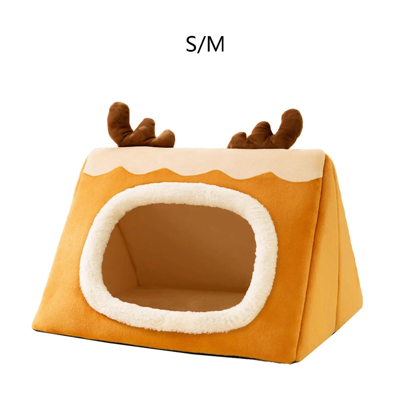 Pet Bed Washable Non Slip Semi Enclosed Warm Pet House Cute Pet Cat Nest Cat Bed for Kitty Pets Dogs Cat Small Animals Indoor