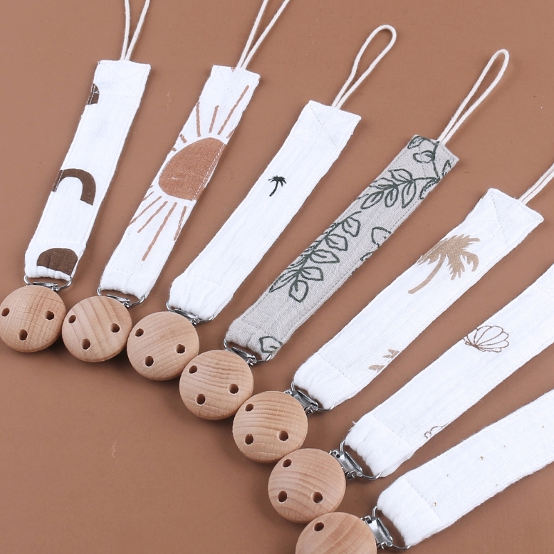 Baby Schnuller Clip Anti-Drop Baumwolle Seil Beißring Clip Schnuller Kette Säugling Geschenk a2ub – Detail 7