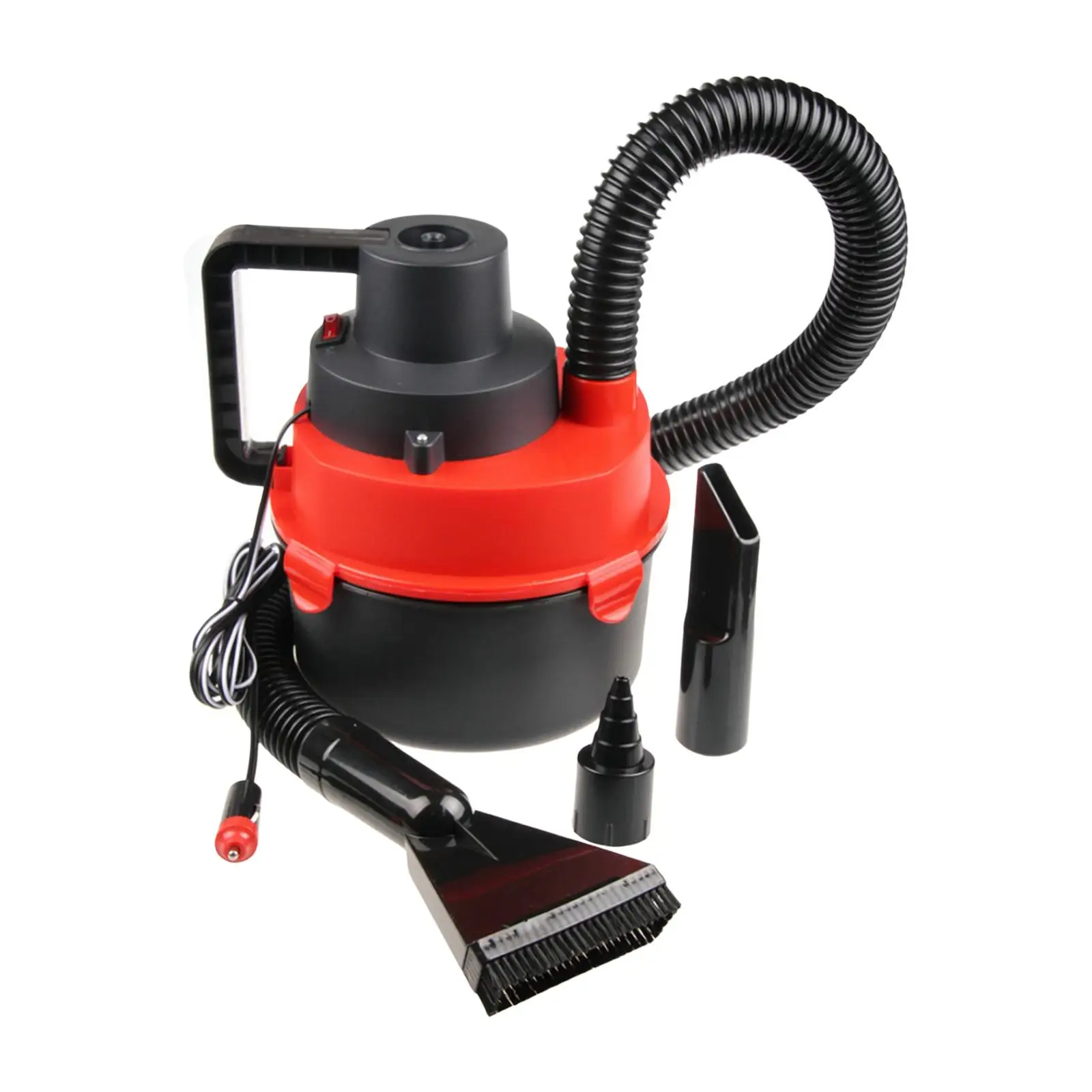 12 Volt Wet Dry Car Auto Canister Vacuum Versatile Lightweight Red and Black