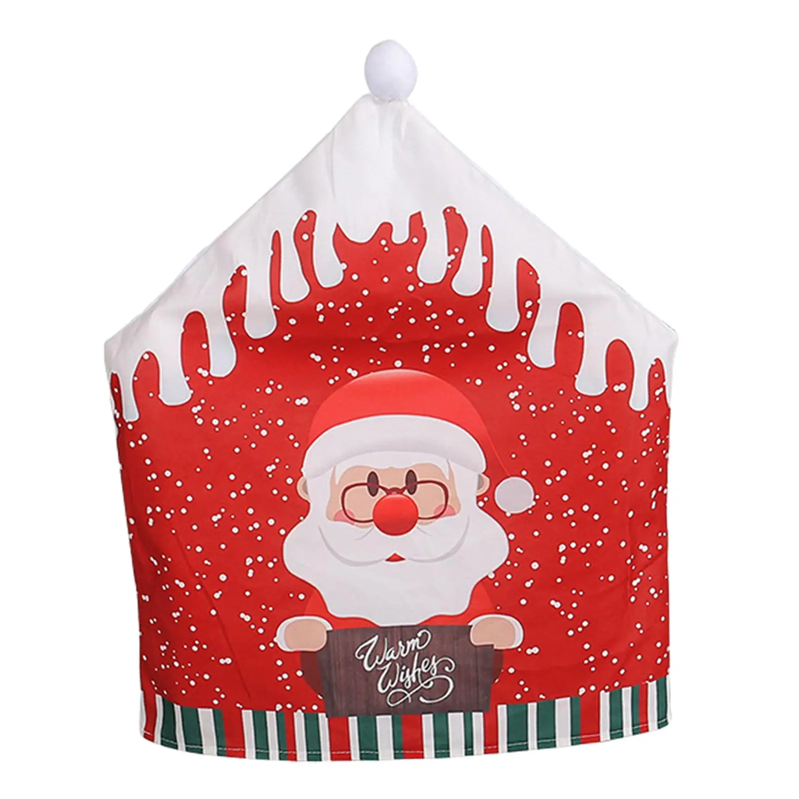 Christmas Back Cover Gifts Decoration Washable Christmas Chair Slip Cover for Kitchen Dining Room Holiday Restaurant Replacement