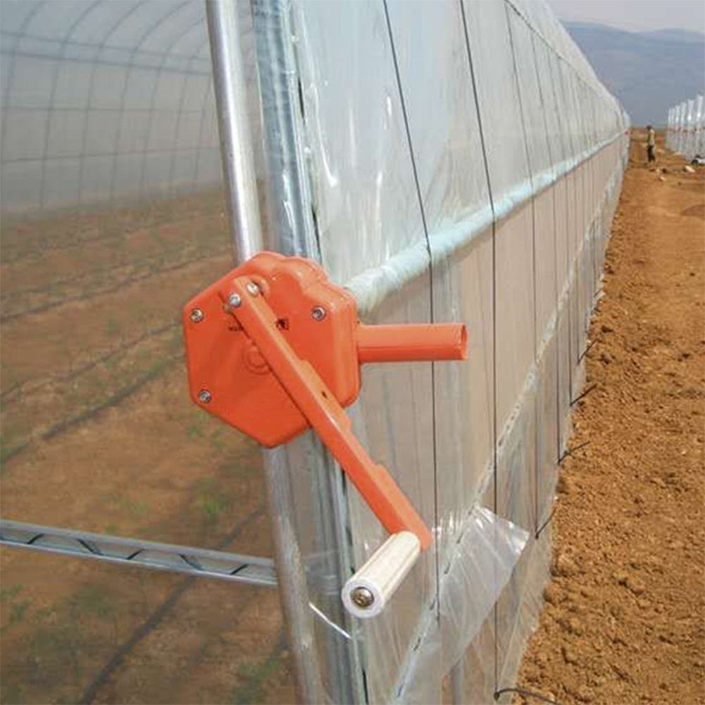 Description Picture 4 of item1PC Greenhouse Hand Crank Winch Agricultural Sidewall Film Manual Roll Up Lifting Device Machine Window Opener for Greenhouse