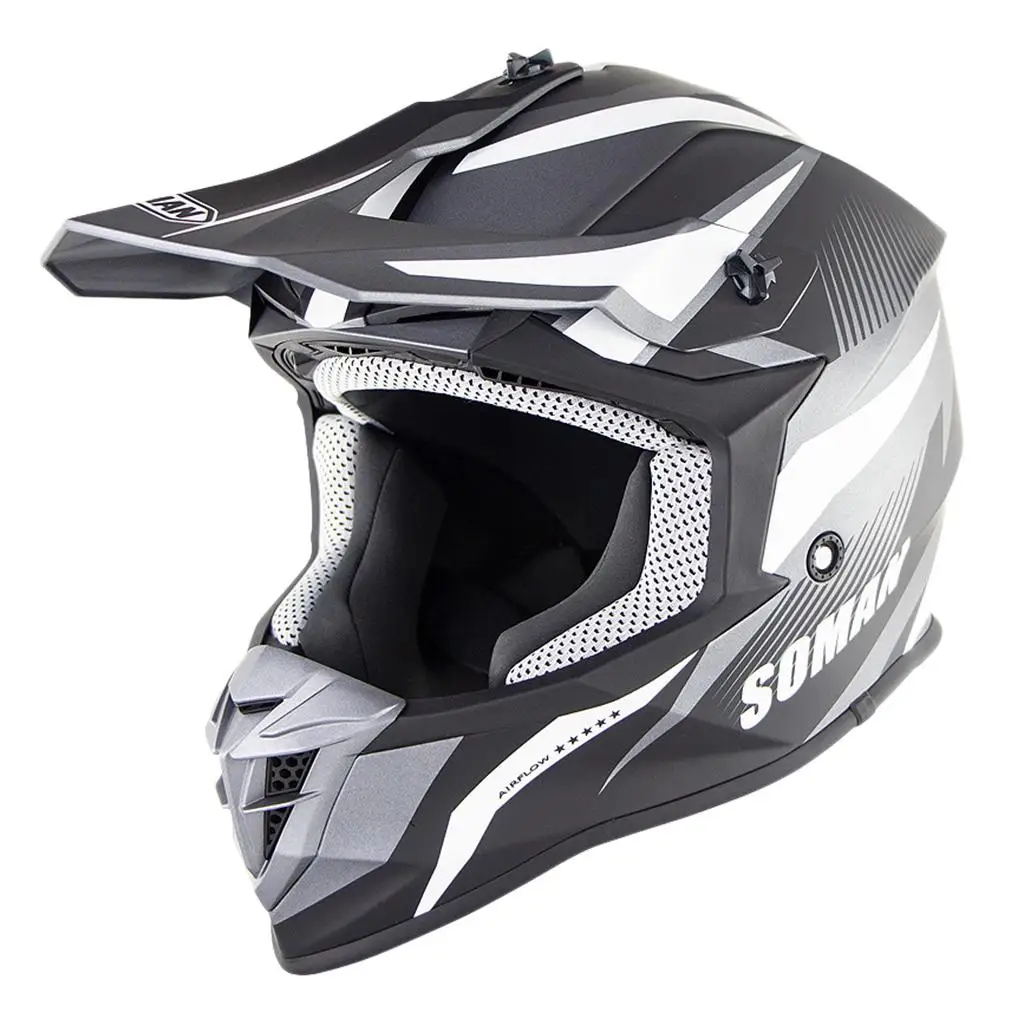 1 Piece ABS  Motorcycle Full Face Helmet Crash Motorbike Crash Modular Helmet