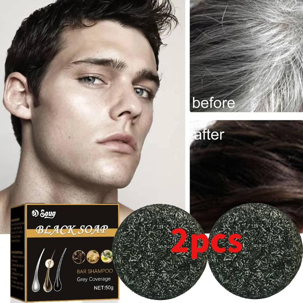 Best of 2pcs Black Shampoo Soap For Grey Hair Nourishing Shampoo Soap Black Shampoo Soap Regrow Hair Bar Gray White Color Dye For Men Reviews & Tips