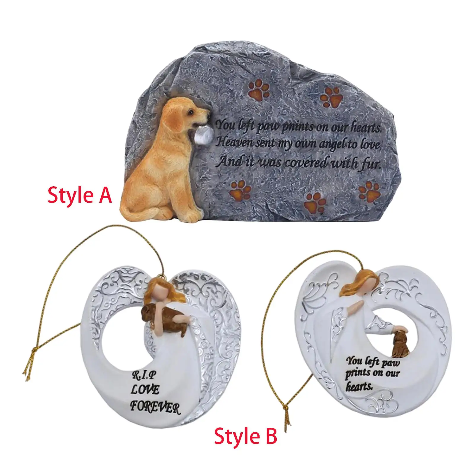 Dog Memorial Stone Loss of Dog Gift Dog Monument for Patio Lawn Outside