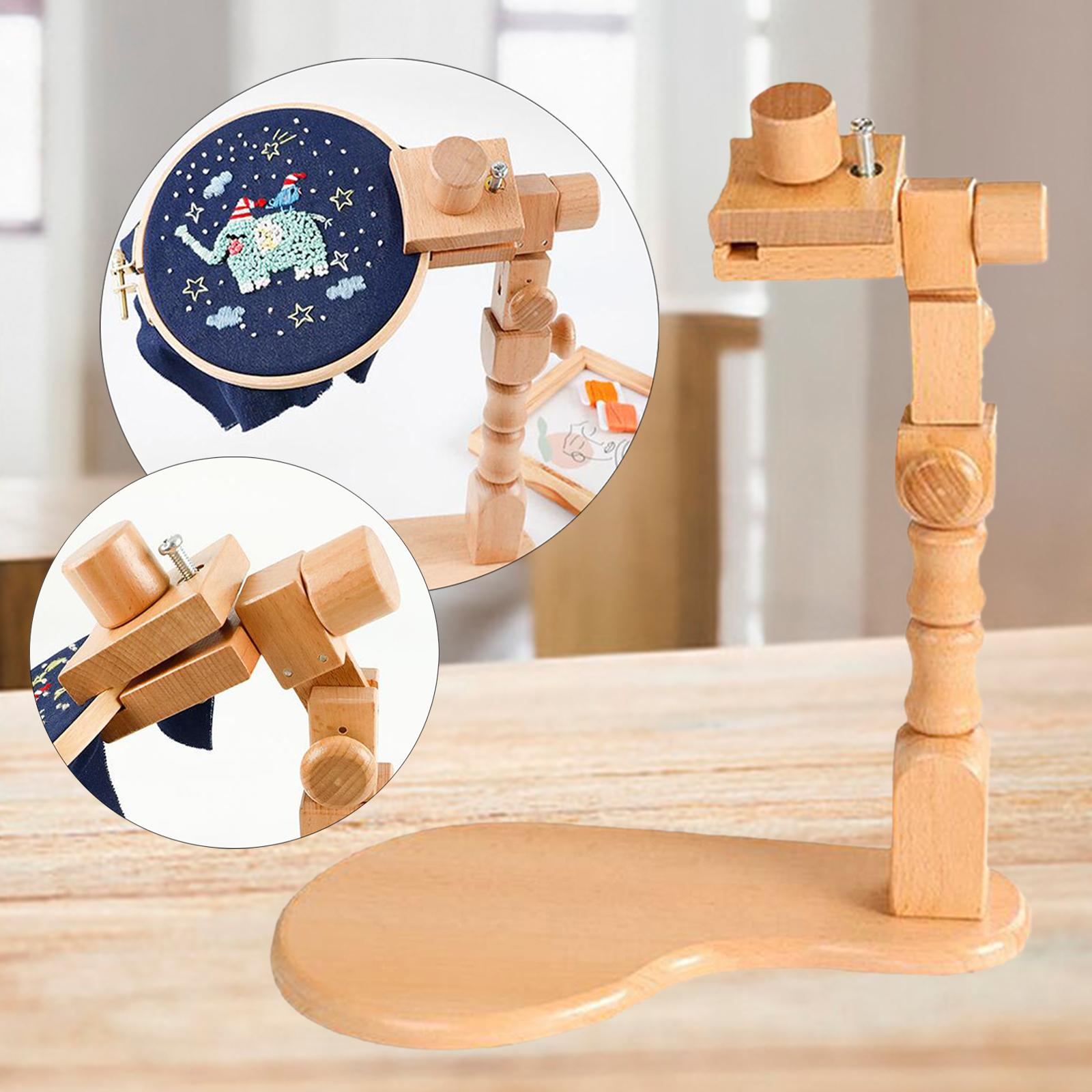 Cross Stitch Hoop Holder Rack Tool Turned DIY Art Craft Supplies Rotation