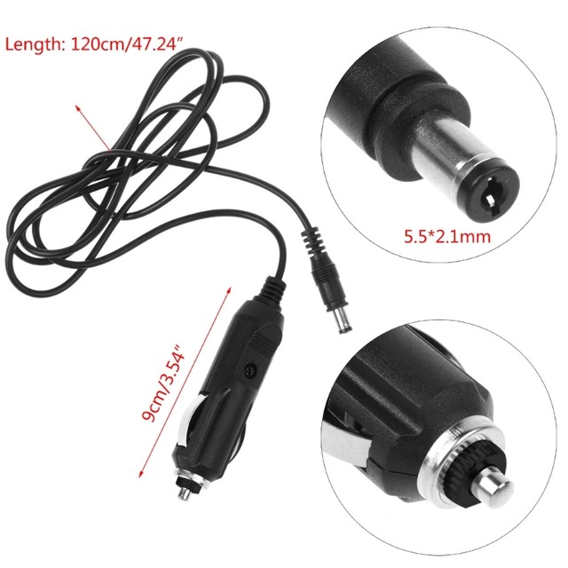 Cable De Extensión Para Encendedor De Coche 12V - Conector 5.5x2.1mm Hembra, 30 Cm, Para Bombas De Aire, Neveras Portátiles Y Más