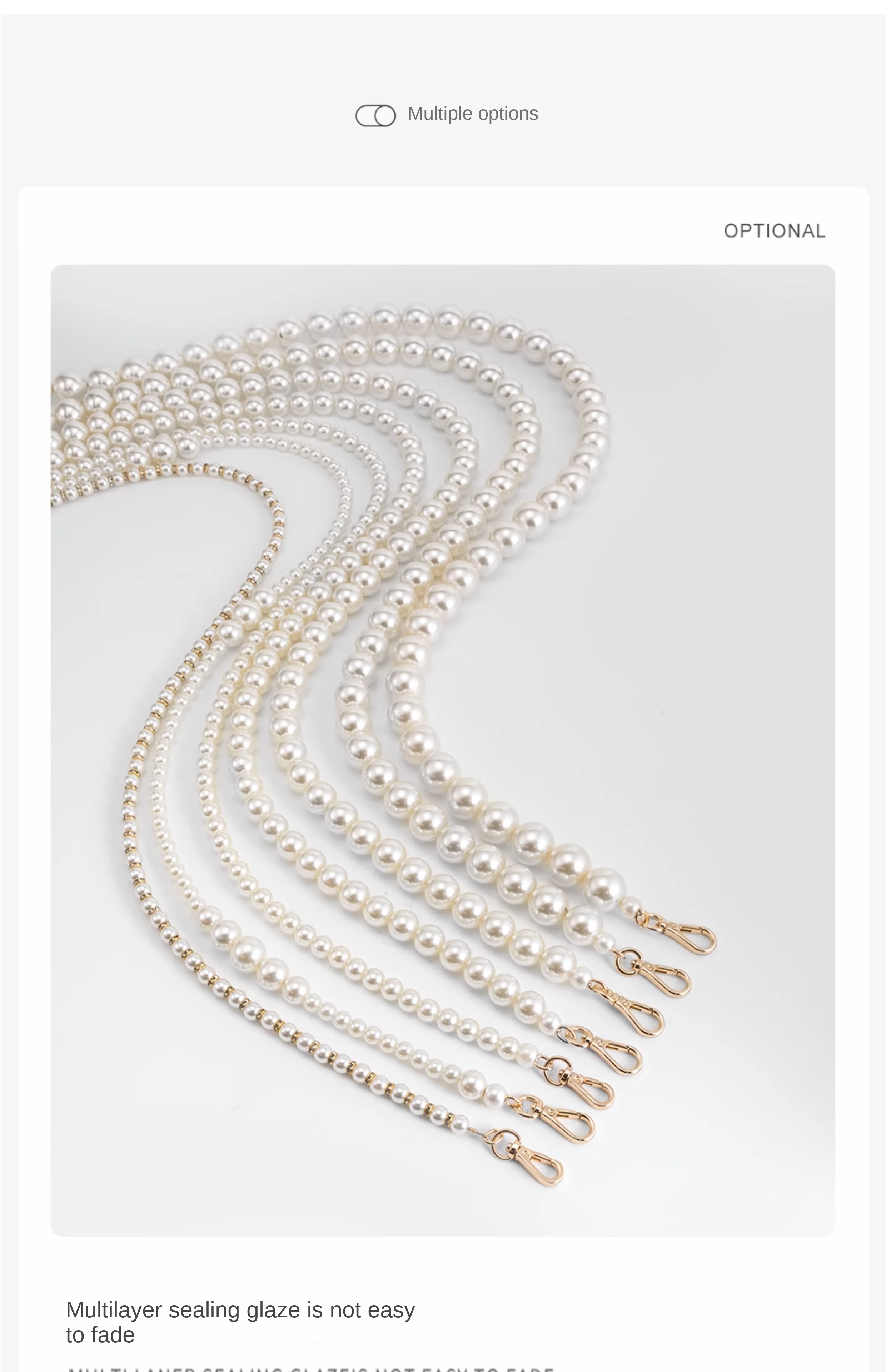 Pearl Chain Accessories Small Fragrant Wind Bag Messenger Shoulder Strap Diy Transformation Replacement Bag Chain Single Buy
