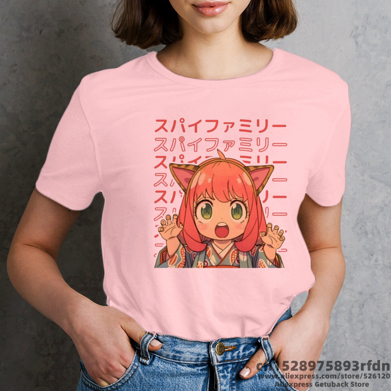 camiseta feminino manga roupas yor anya falsificador