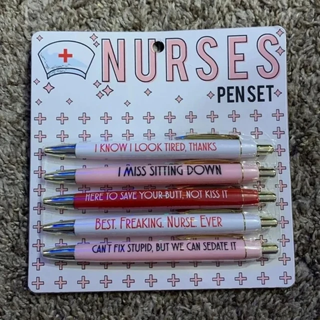 YJ PREMIUMS 7 PC Nurse Pens for Nurses | Cute Funny Pharmacy Drug Nursing  Pens Gifts for Nurse Medical Assistant Pharmacist School Student Hospital