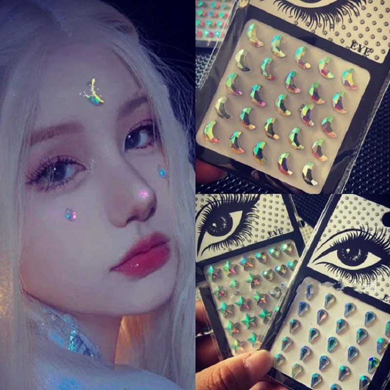 Best of Eyes Sticker Rhinestone Face Gems Decoration Stickers Strasse Makeup Temporary Tattoo Festivals Accessories Rhinestone Makeup Reviews & Tips