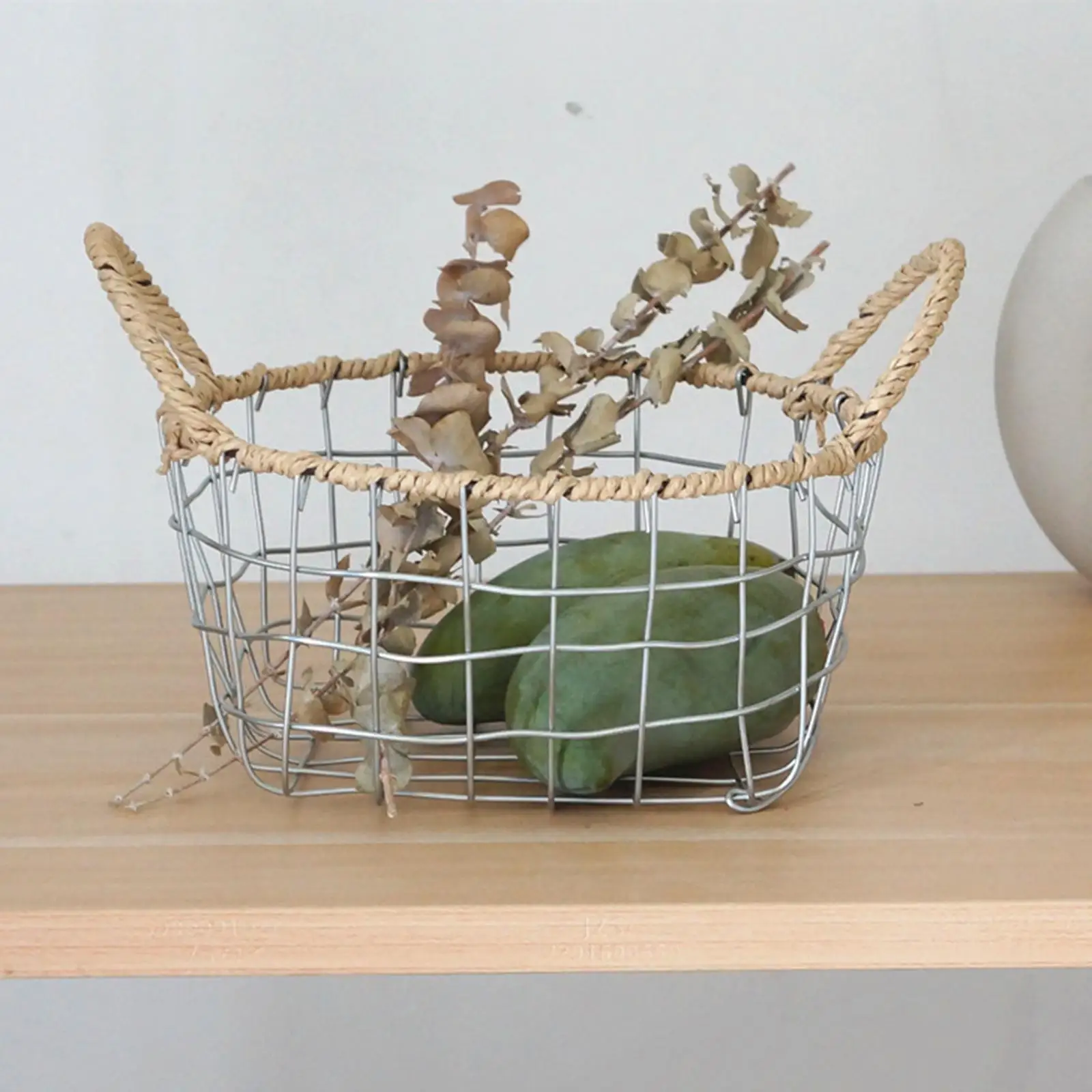 Egg Basket Eggs Wire Storage Basket Multipurpose Fruit and Vegetable Basket for Dining Table Pantry Kitchen Counter Farmhouse