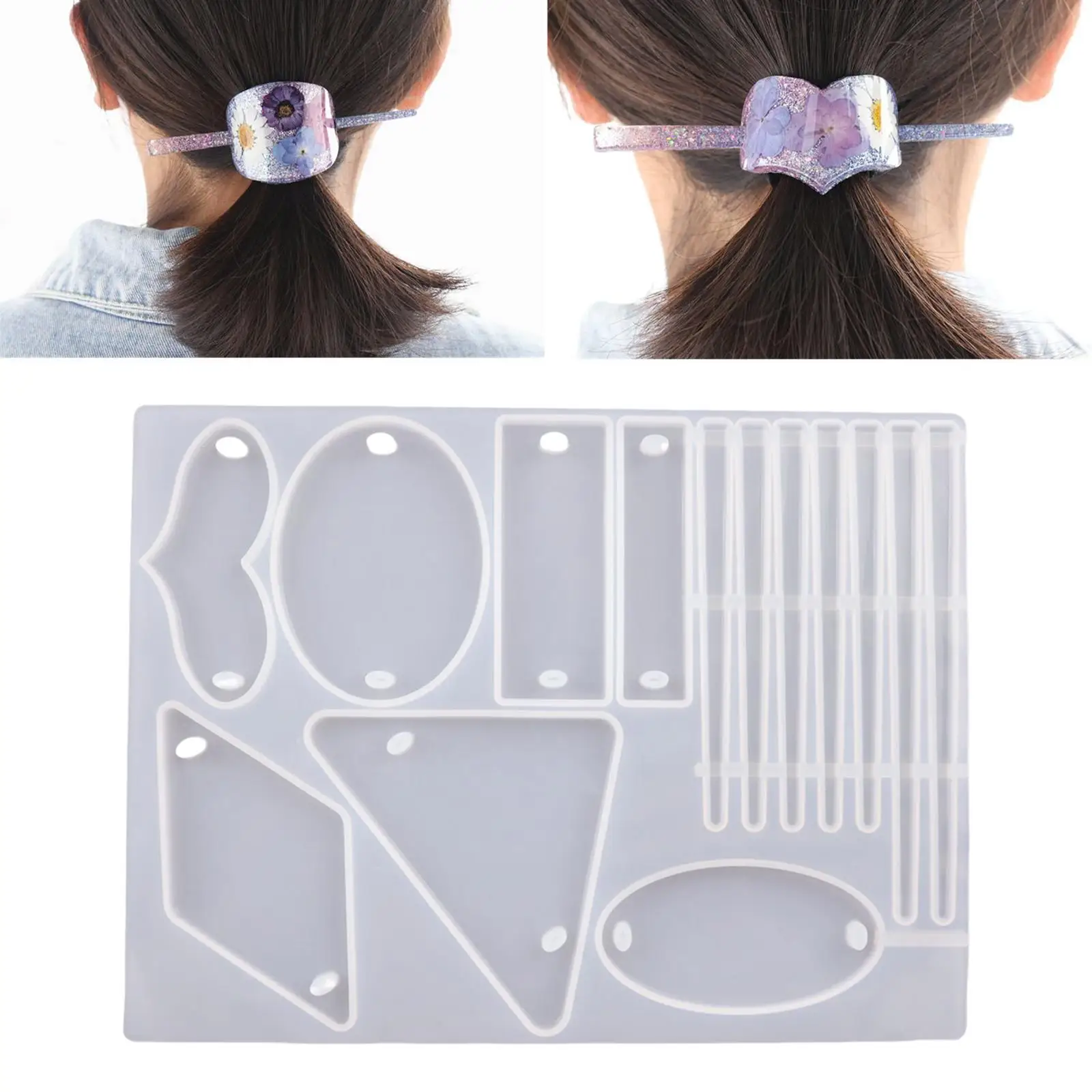 Silicone Hairpin Mold Hair Clip Mould Jewelry Making Girls Women Hair Accessories