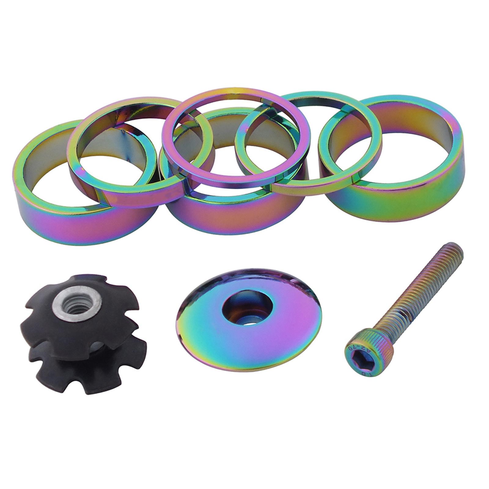 6Pcs Bicycle Headset Spacers 1-1/8