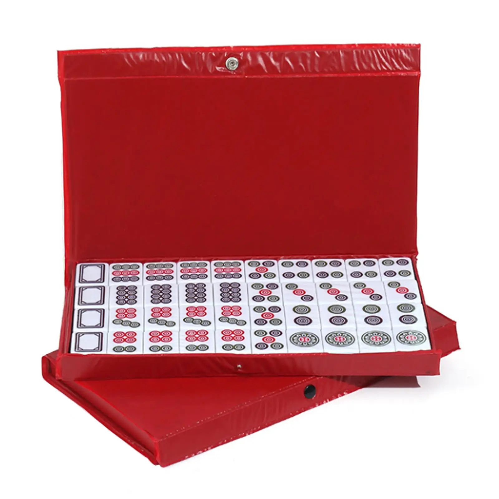 Chinese Mahjong Portable Exquisite Complete mAh Jong Set Mahjong Game Set for Leisure Game Entertainment Friends Adults Gift
