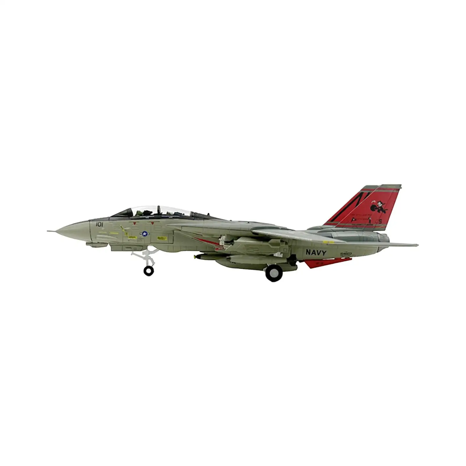 1:100 F 14 USA Carrier Aircraft Adults Gifts Diecast Alloy Model Airplane with Stand for Home Bookshelf Tv Cabinet Office