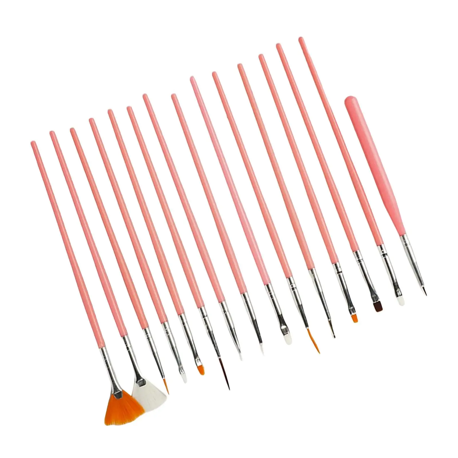 15Pcs Nail Art Brush Carving Pen DIY Tools for Professional Nail Salon