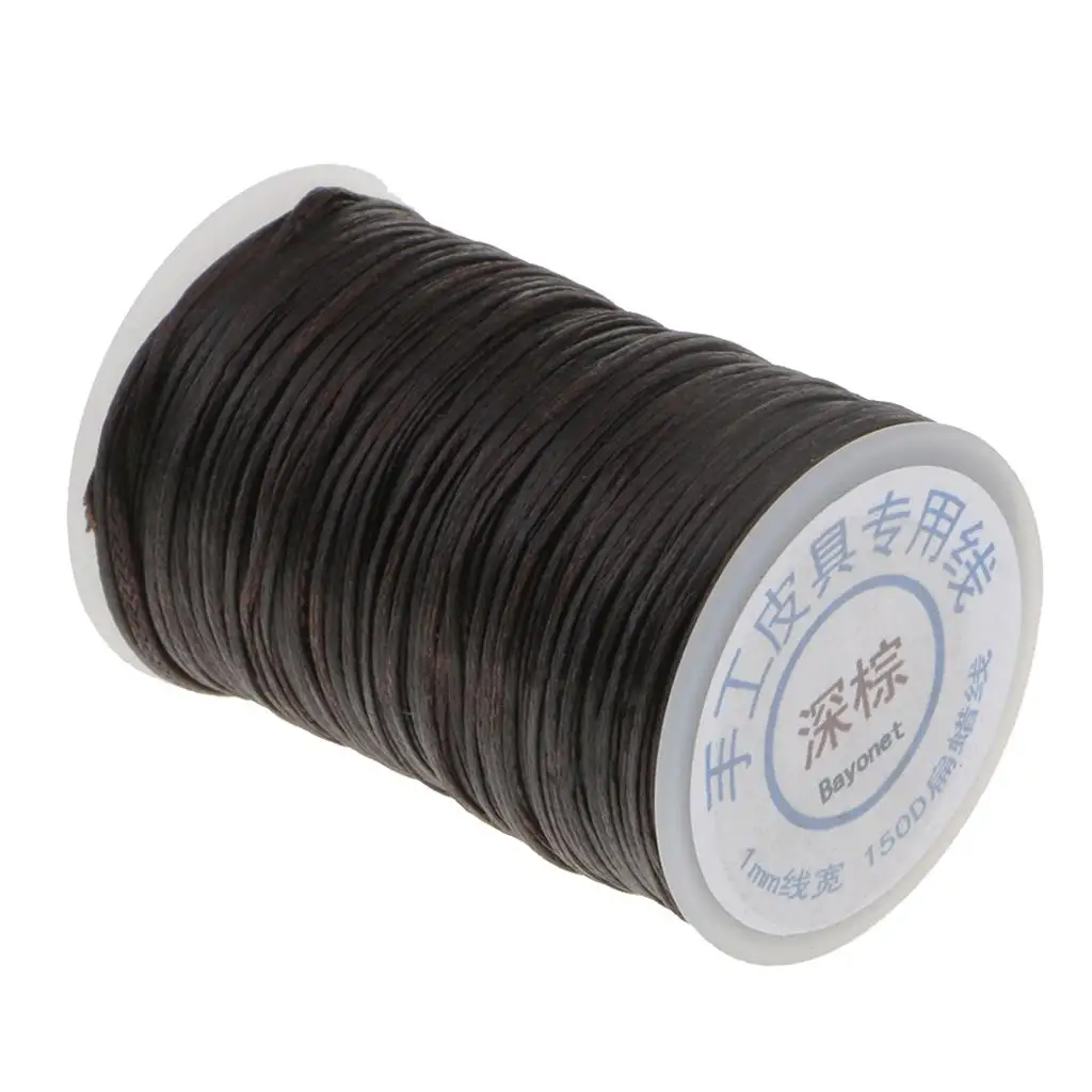 1 Roll 60m Length Polyester Strong Sewing Waxed Thread Leather  Craft Accessories 1mm Diameter