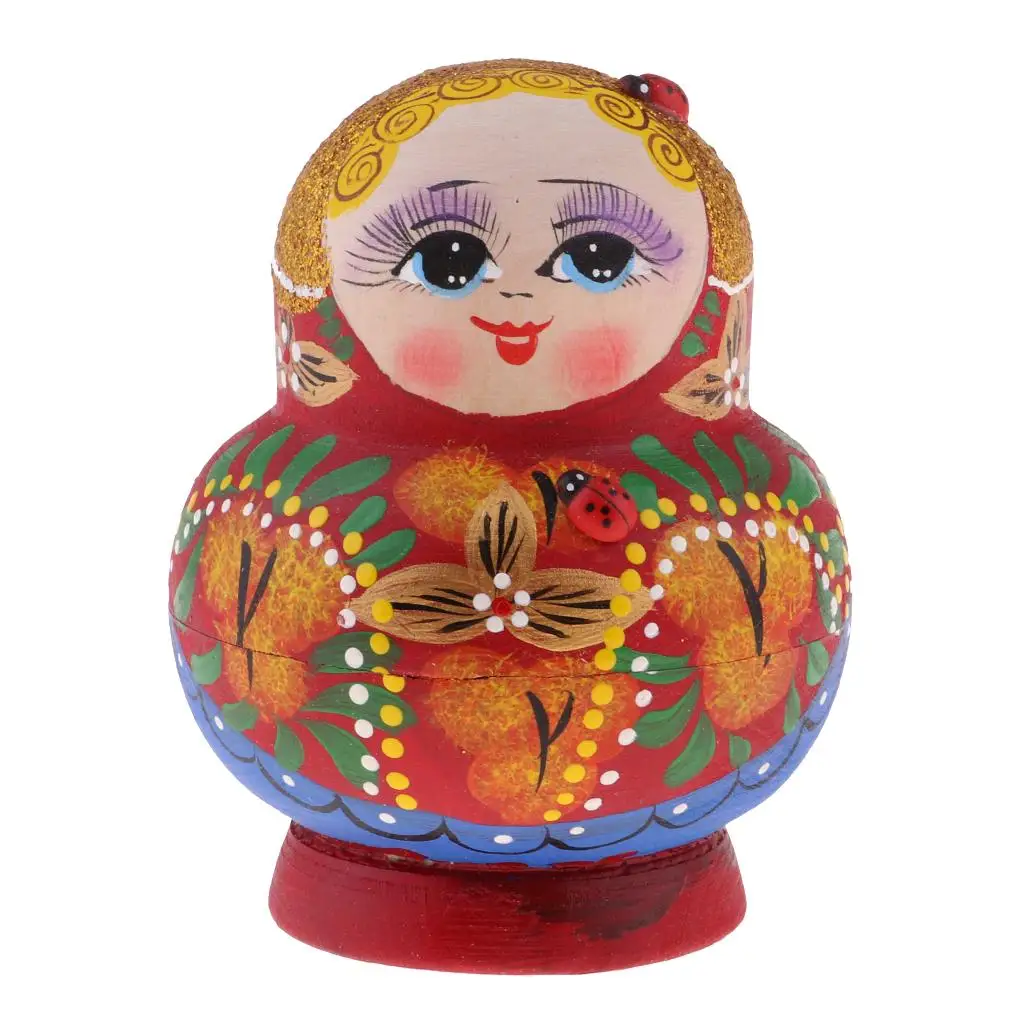 Girls Printed 10 PCS Russian Matryoshka  Nesting Dolls  Gift Toy