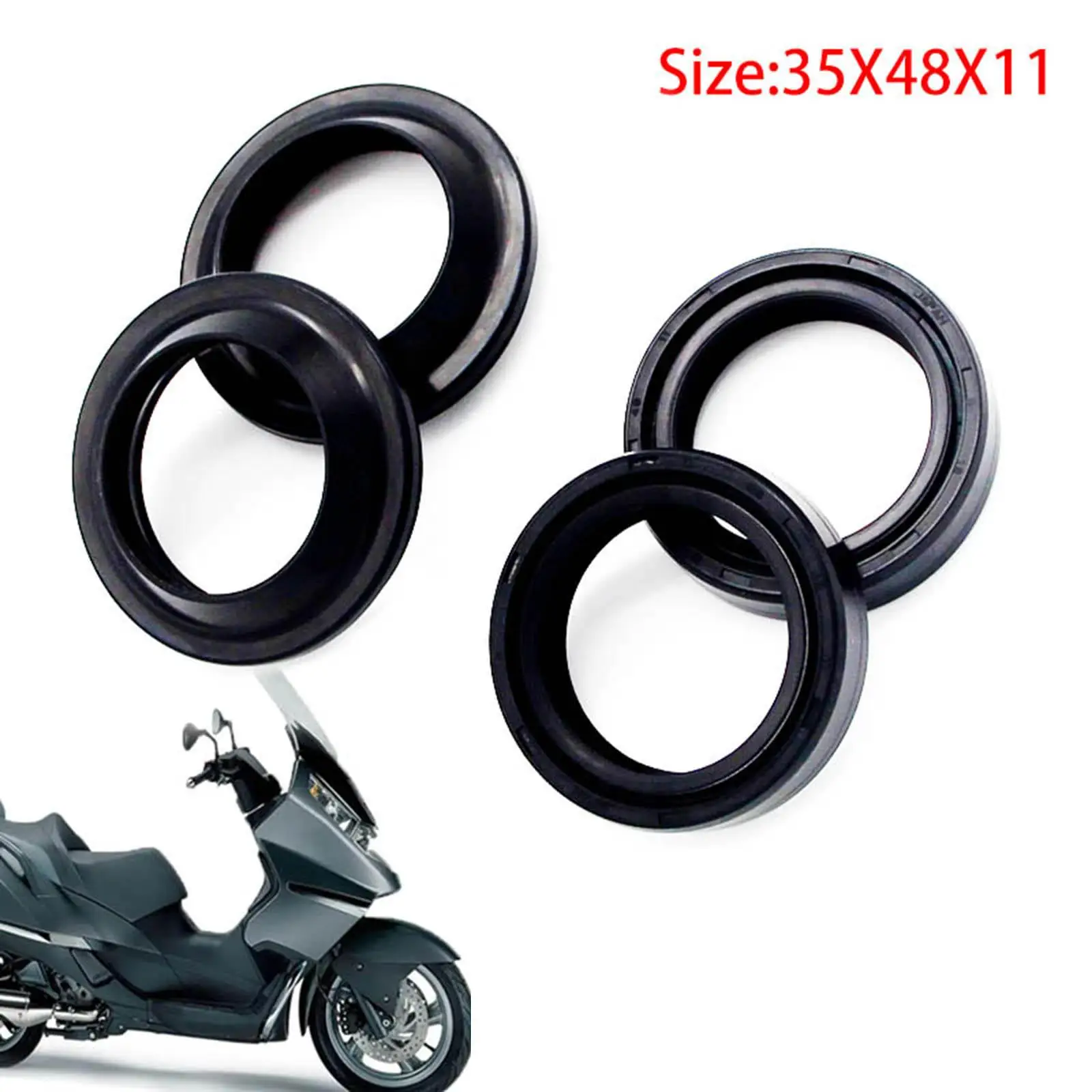 Motorcycle Front Fork Oil Seal and Dust Seal Kit 35x48x11mm for Honda