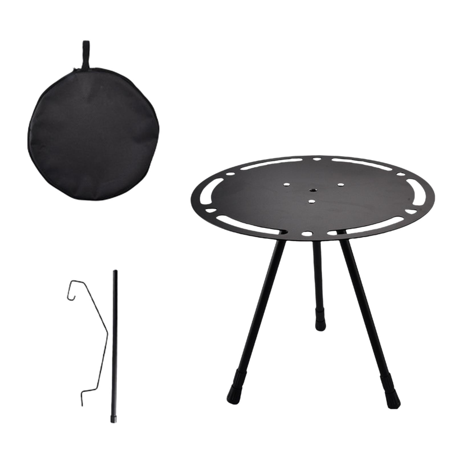 Portable Table Round Easy to Lift Lightweight Retractable Legs Camping Side Table Tea Table for Travel Garden Equipment