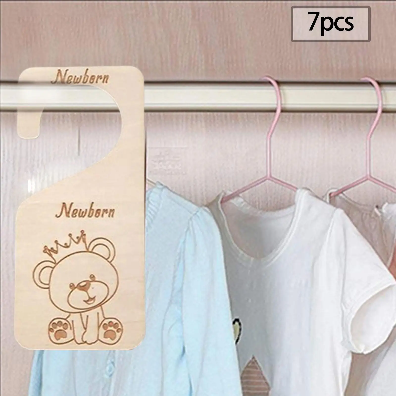 7x Adorable Newborn Baby Toddler Clothes Dividers Organizer for Daily Use